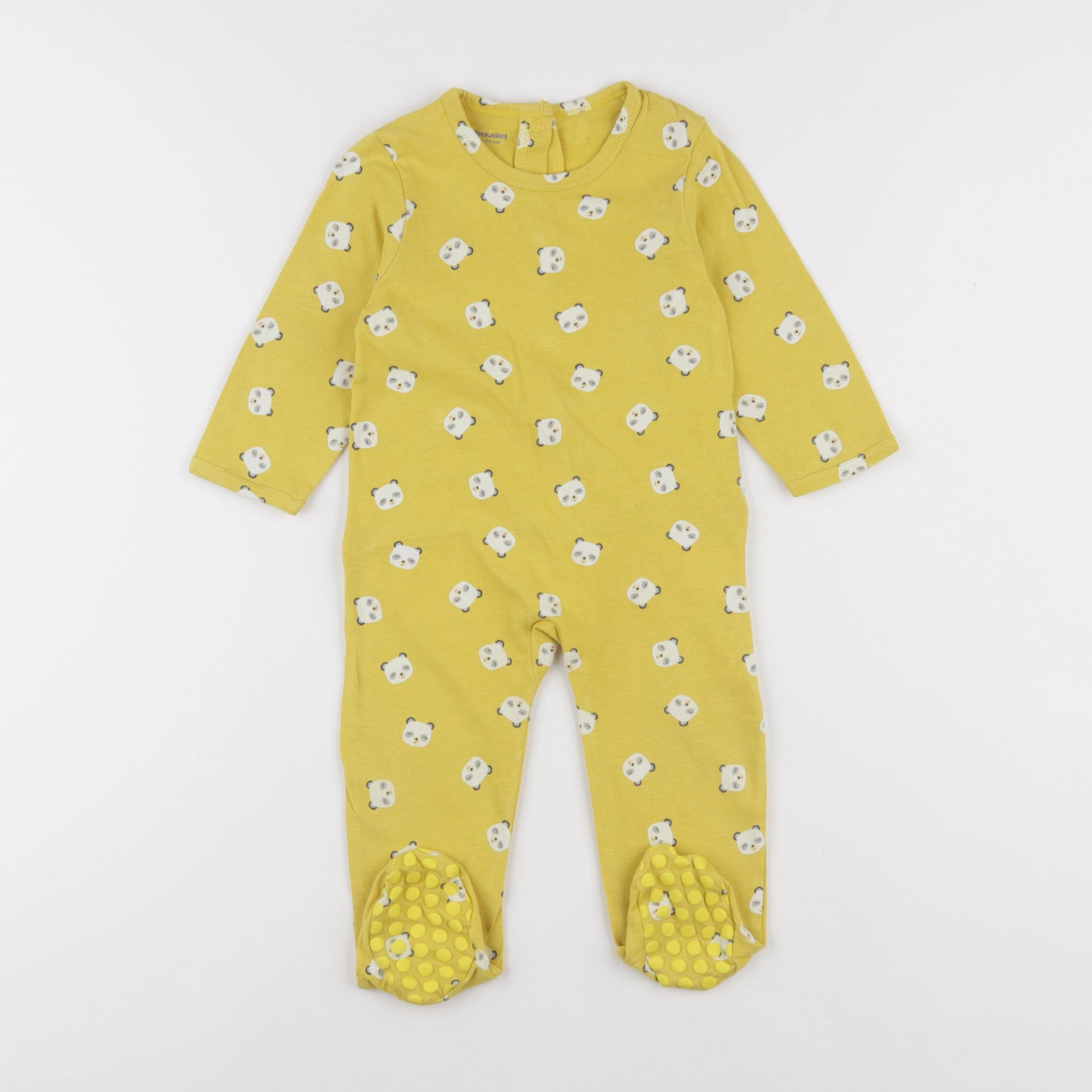 Vertbaudet - pyjama coton jaune - 12 mois