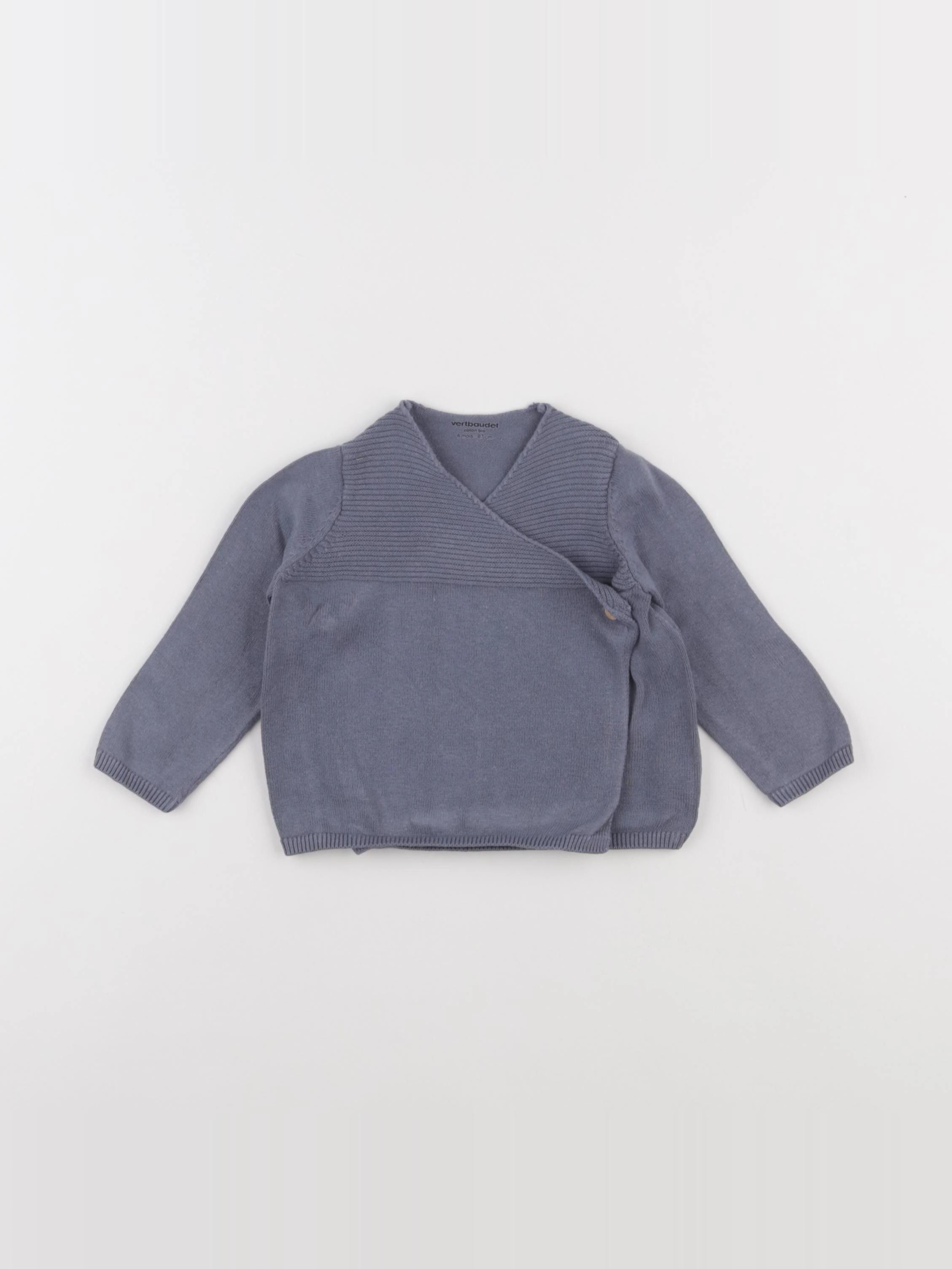 Vertbaudet - gilet gris - 6 mois