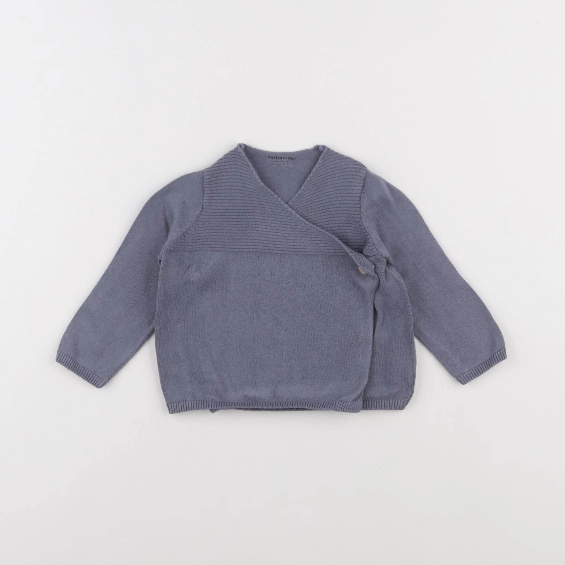 Vertbaudet - gilet gris - 6 mois