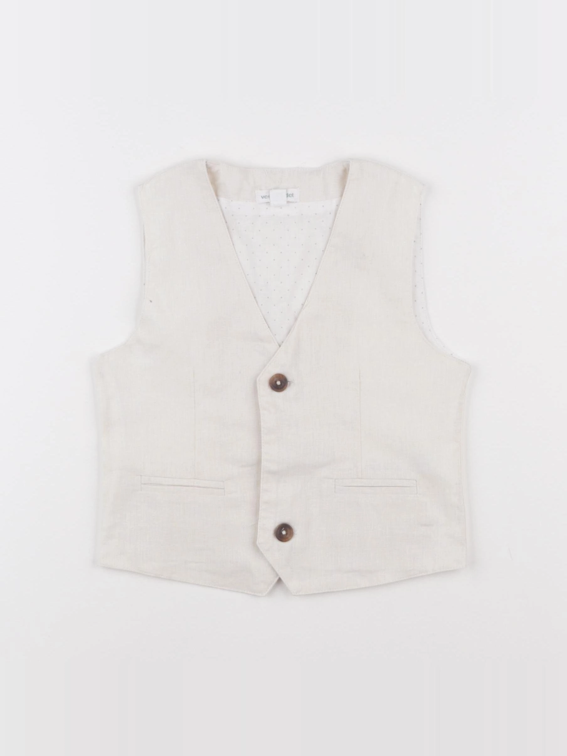 Vertbaudet - gilet beige - 4 ans