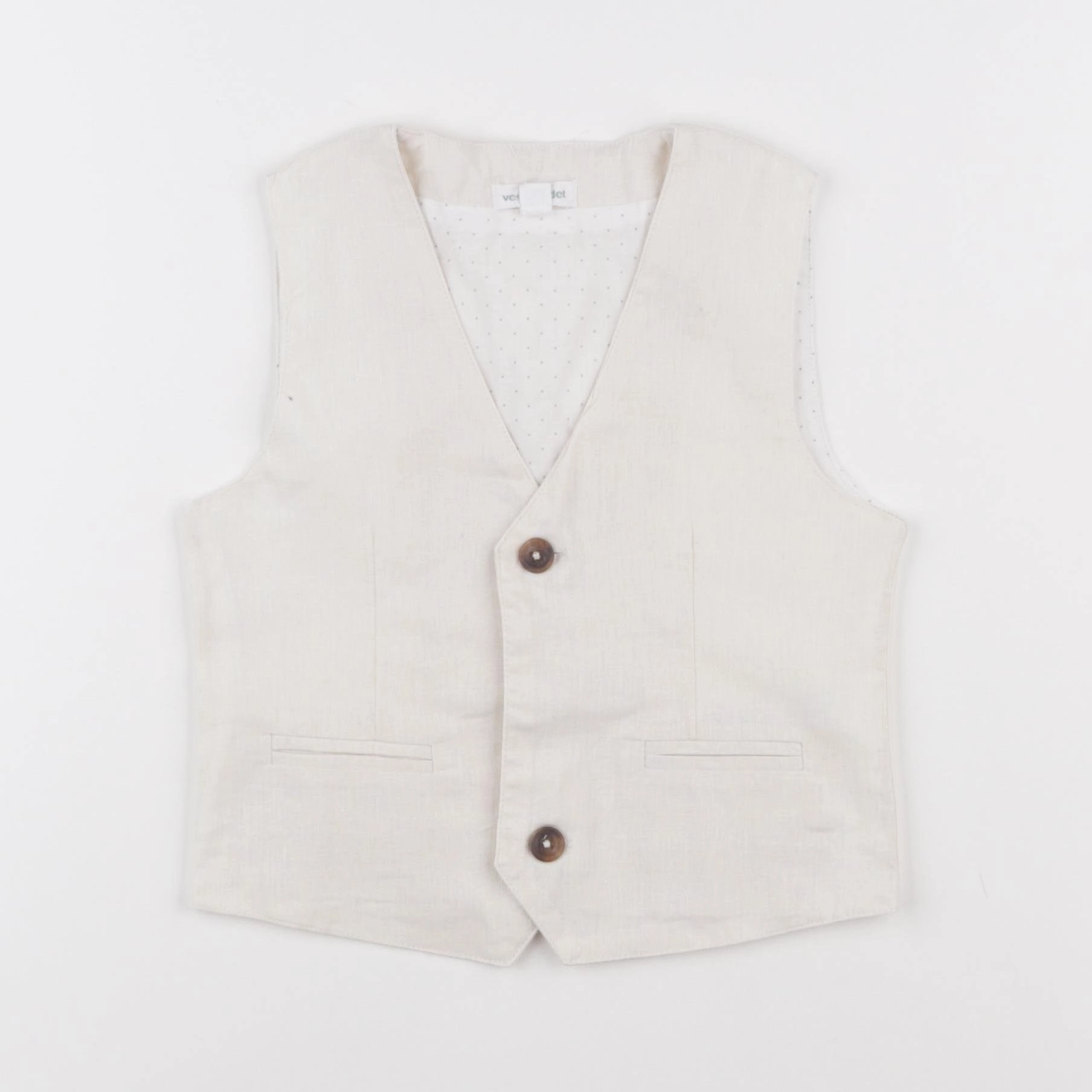 Vertbaudet - gilet beige - 4 ans