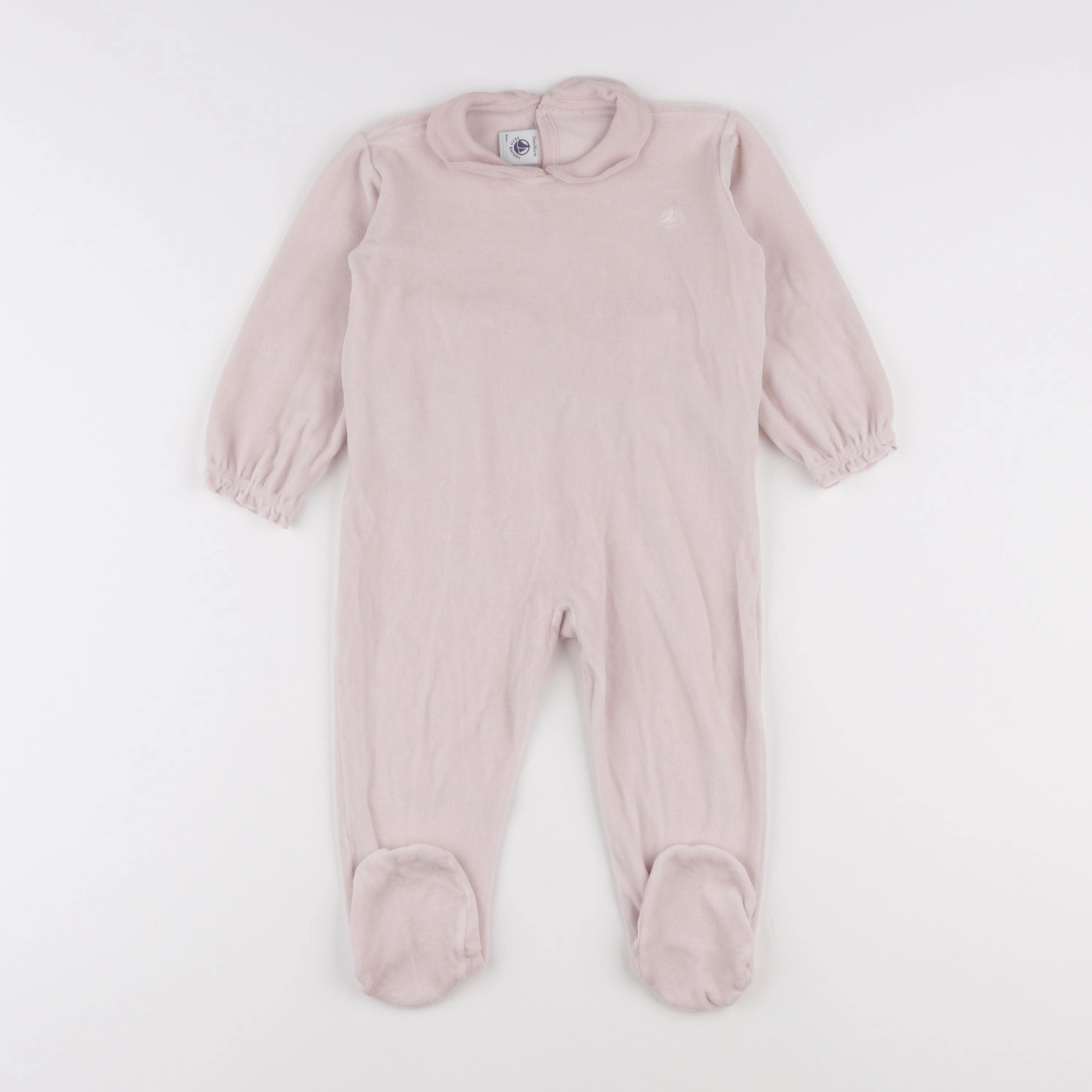 Petit Bateau - pyjama velours rose - 24 mois