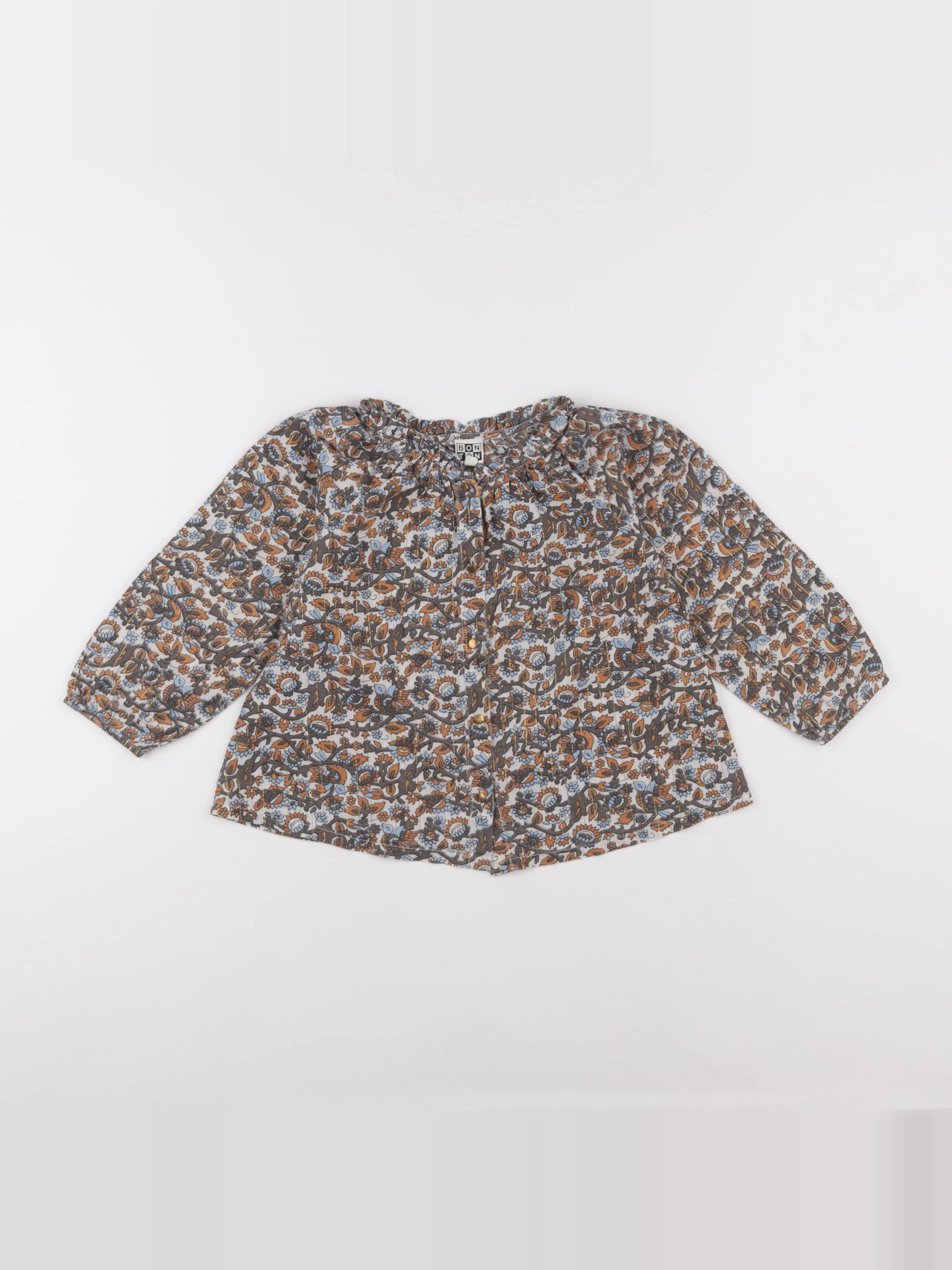 Bonton - blouse marron - 4 ans