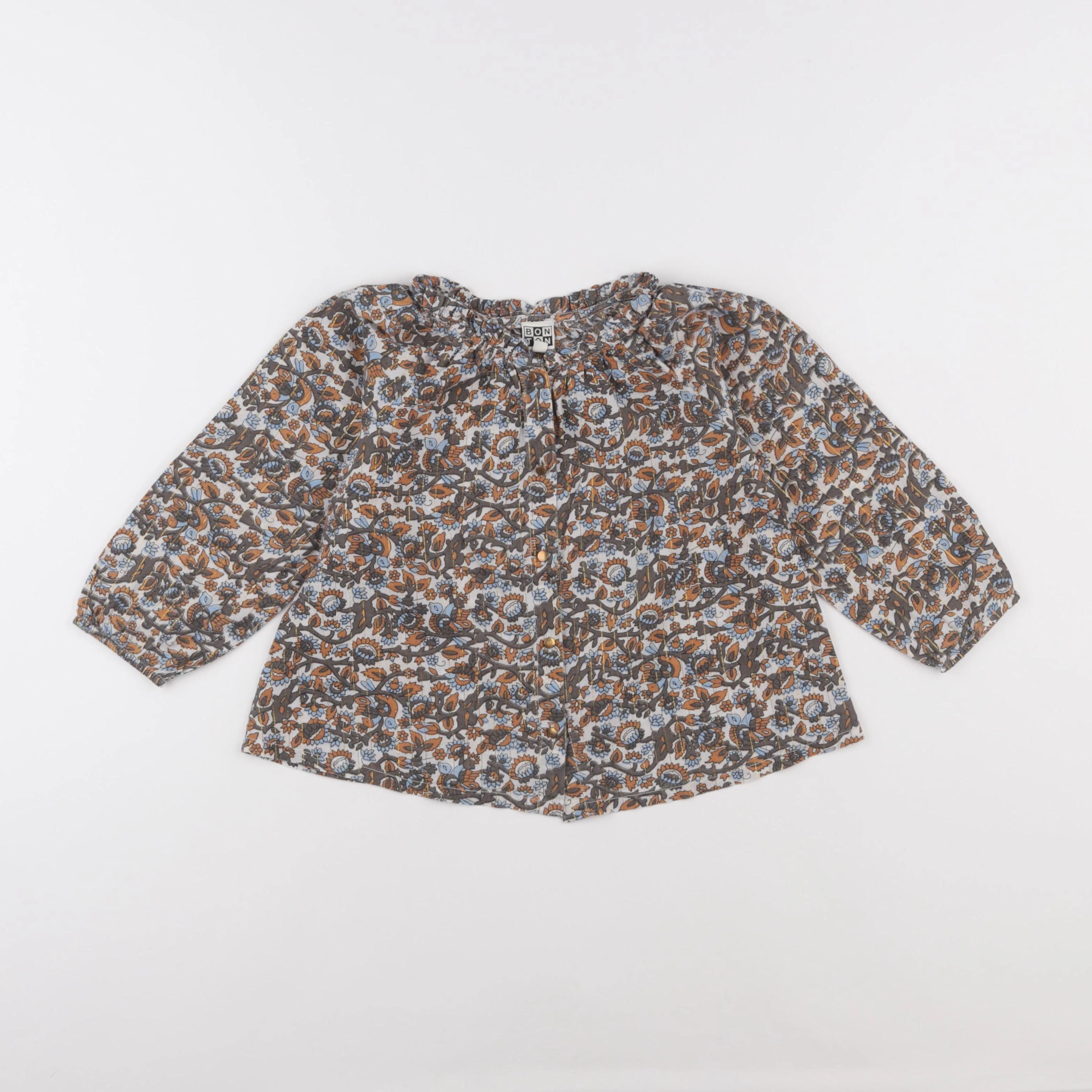 Bonton - blouse marron - 4 ans