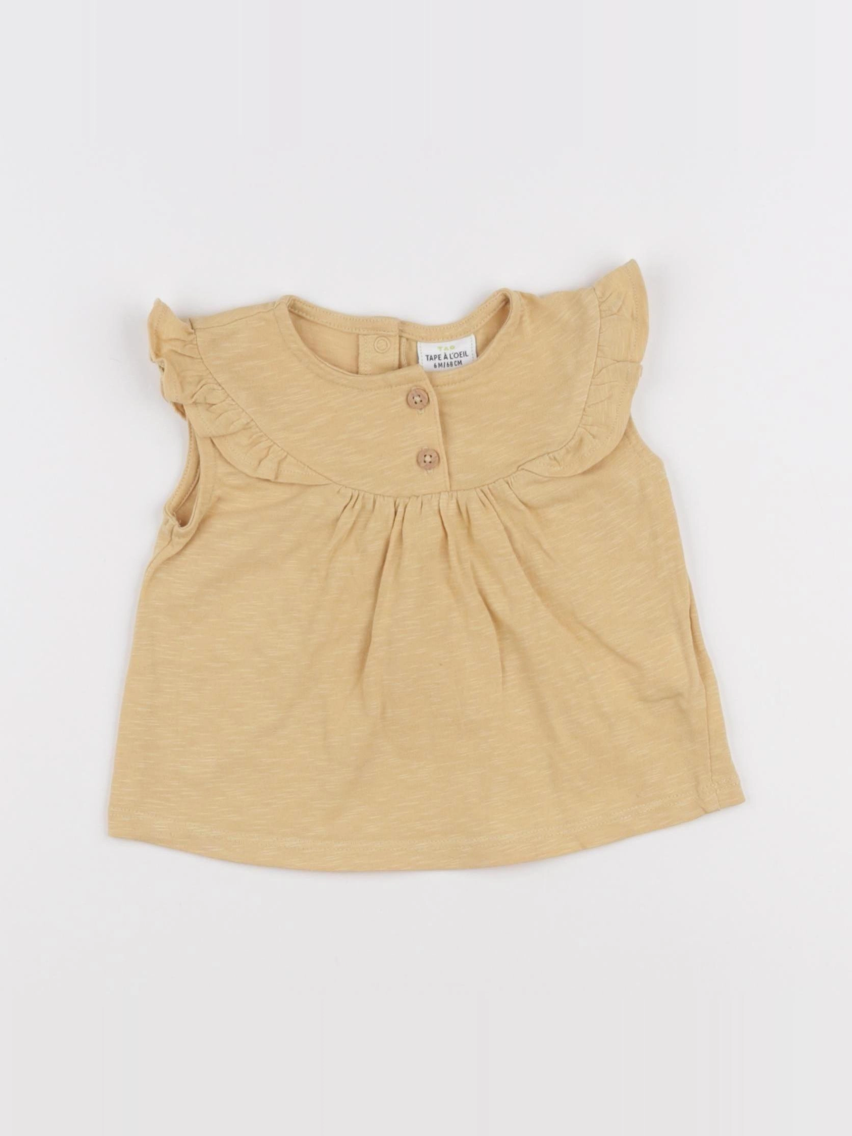 Tape à l'oeil - tee-shirt jaune - 6 mois