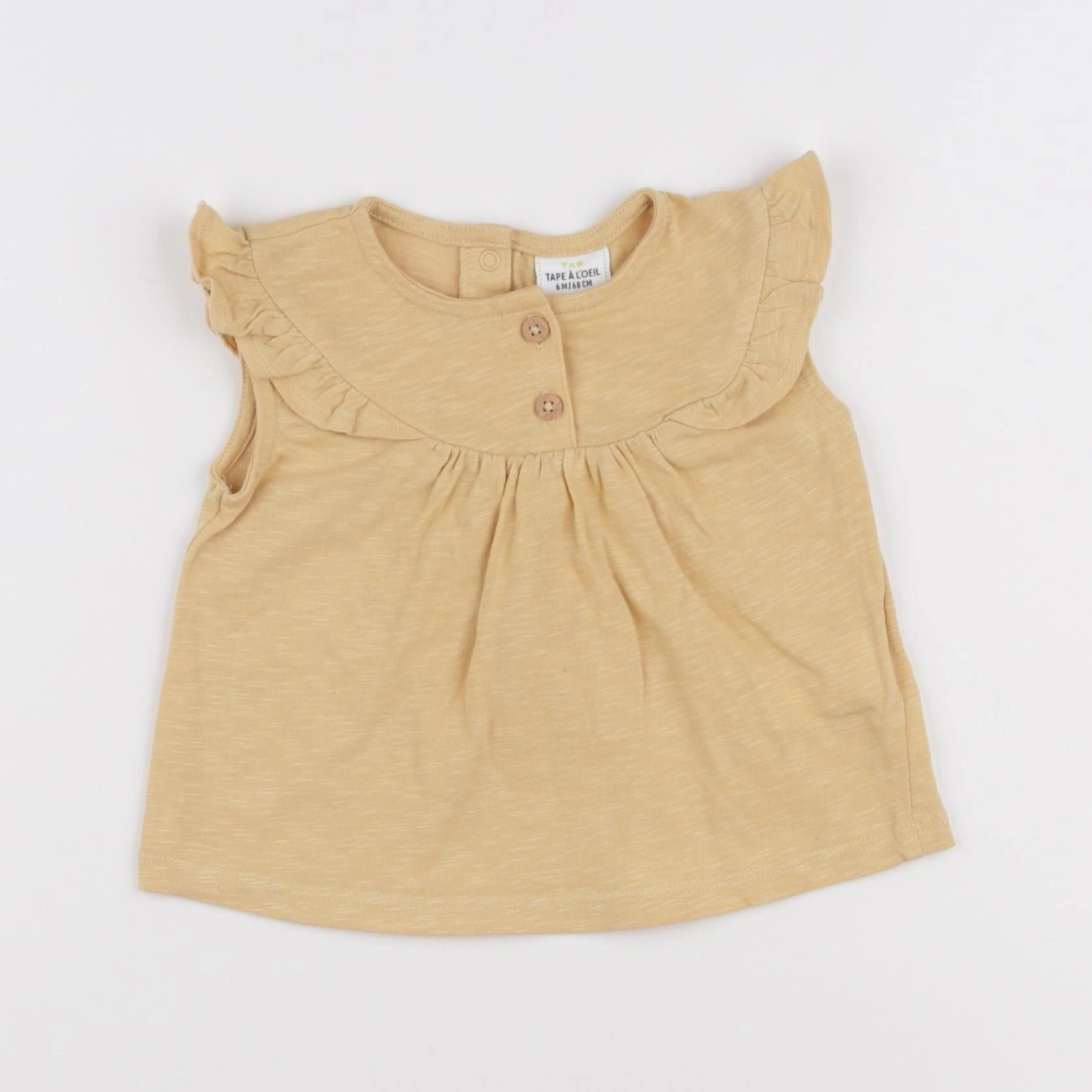 Tape à l'oeil - tee-shirt jaune - 6 mois