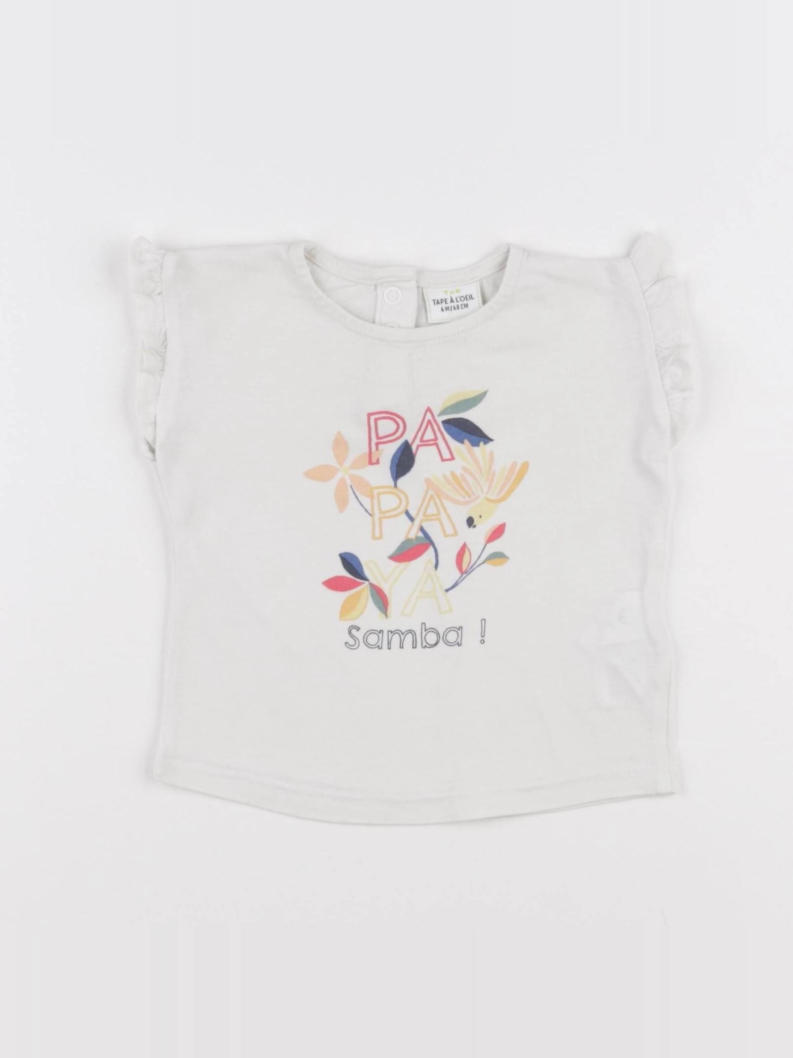Tape à l'oeil - tee-shirt blanc - 6 mois