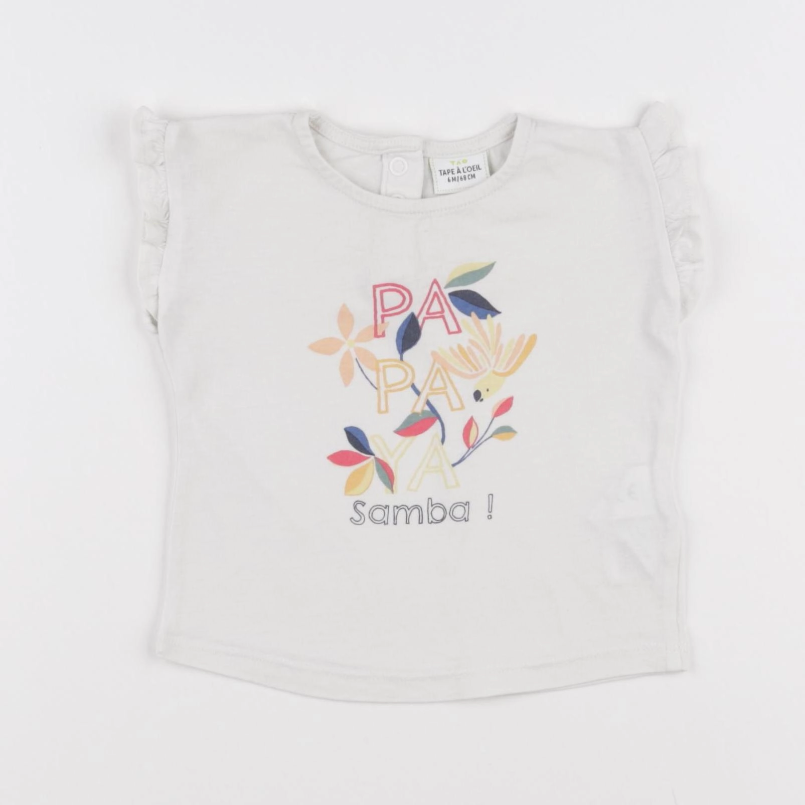 Tape à l'oeil - tee-shirt blanc - 6 mois