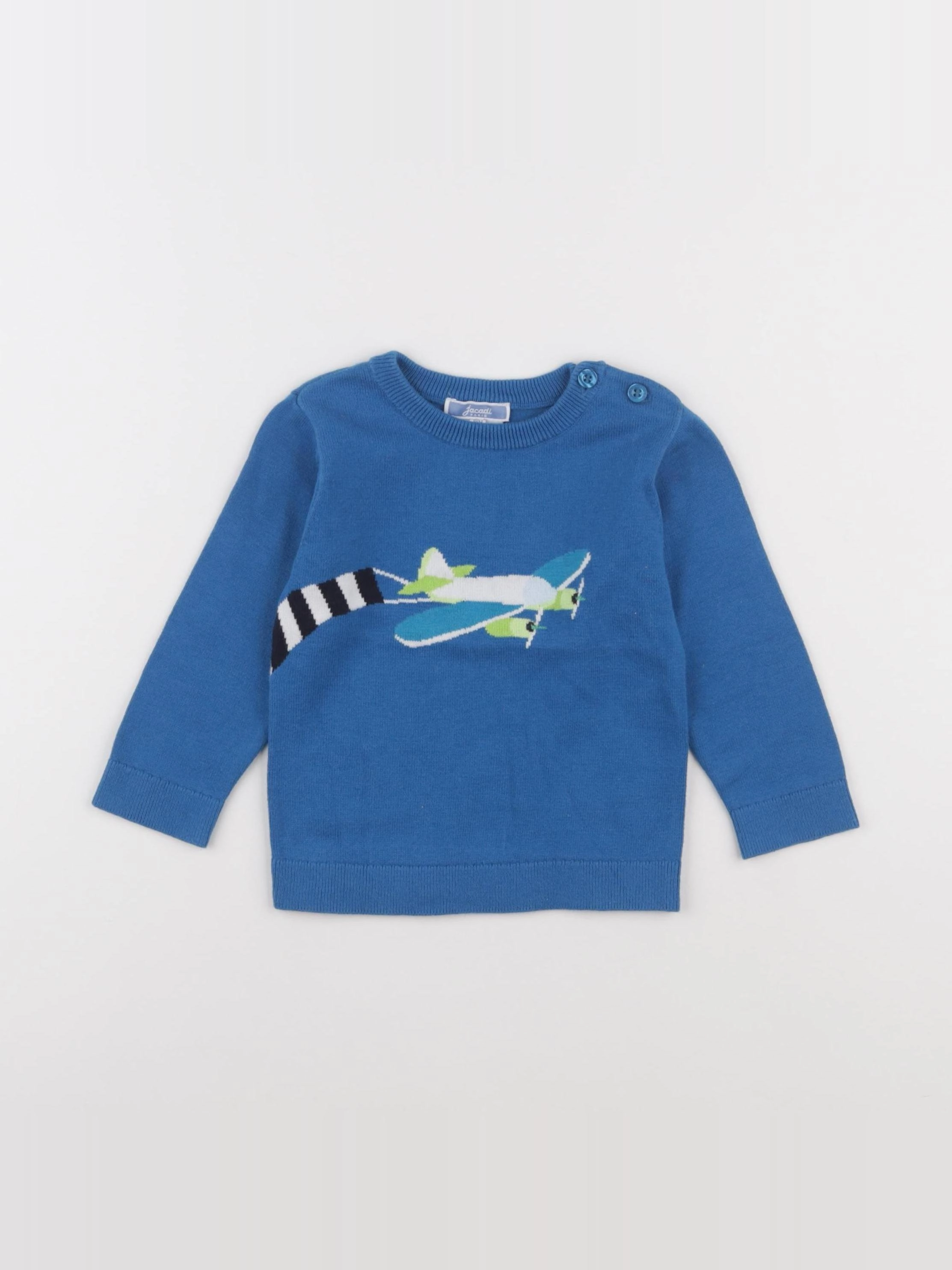 Jacadi - pull bleu - 18 mois