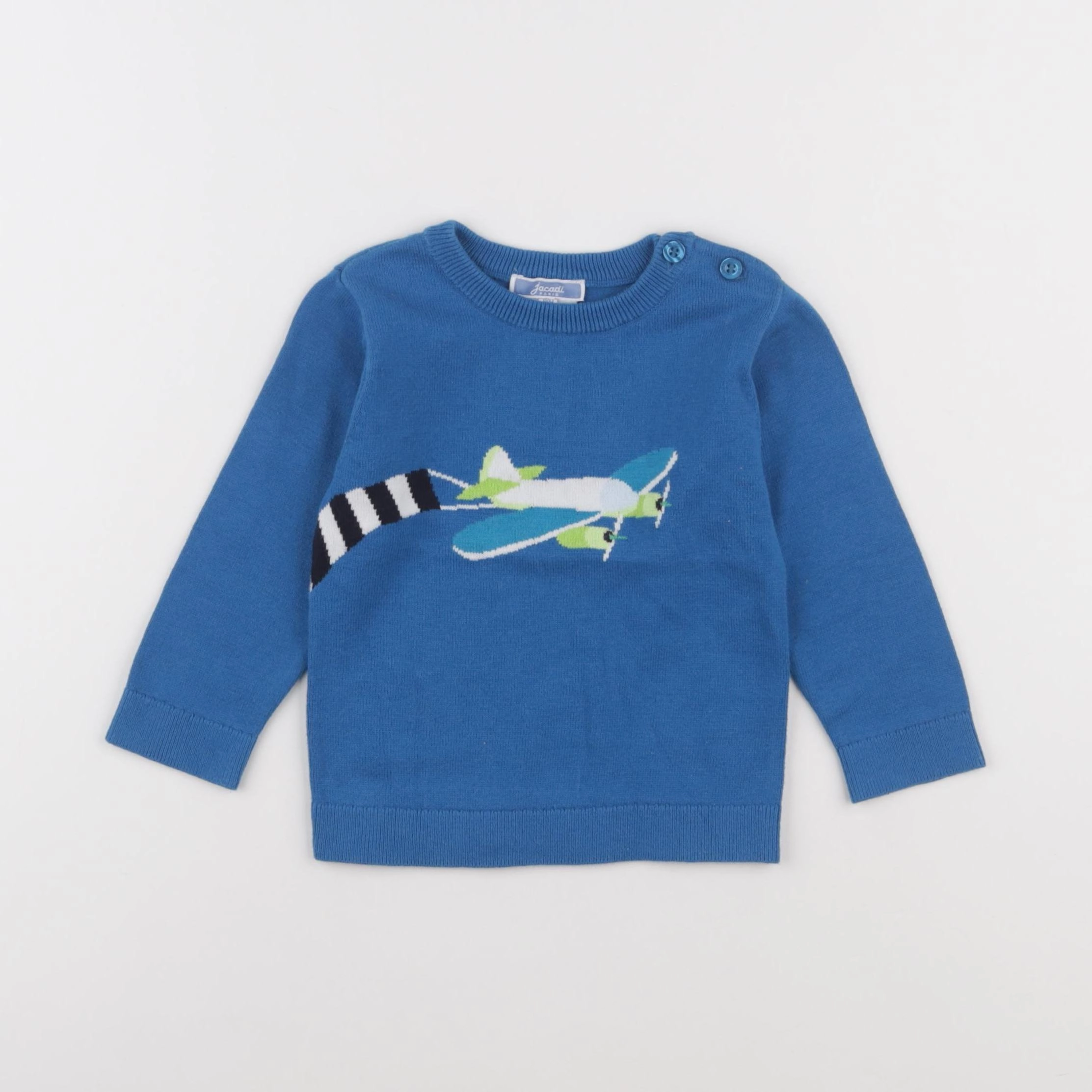 Jacadi - pull bleu - 18 mois