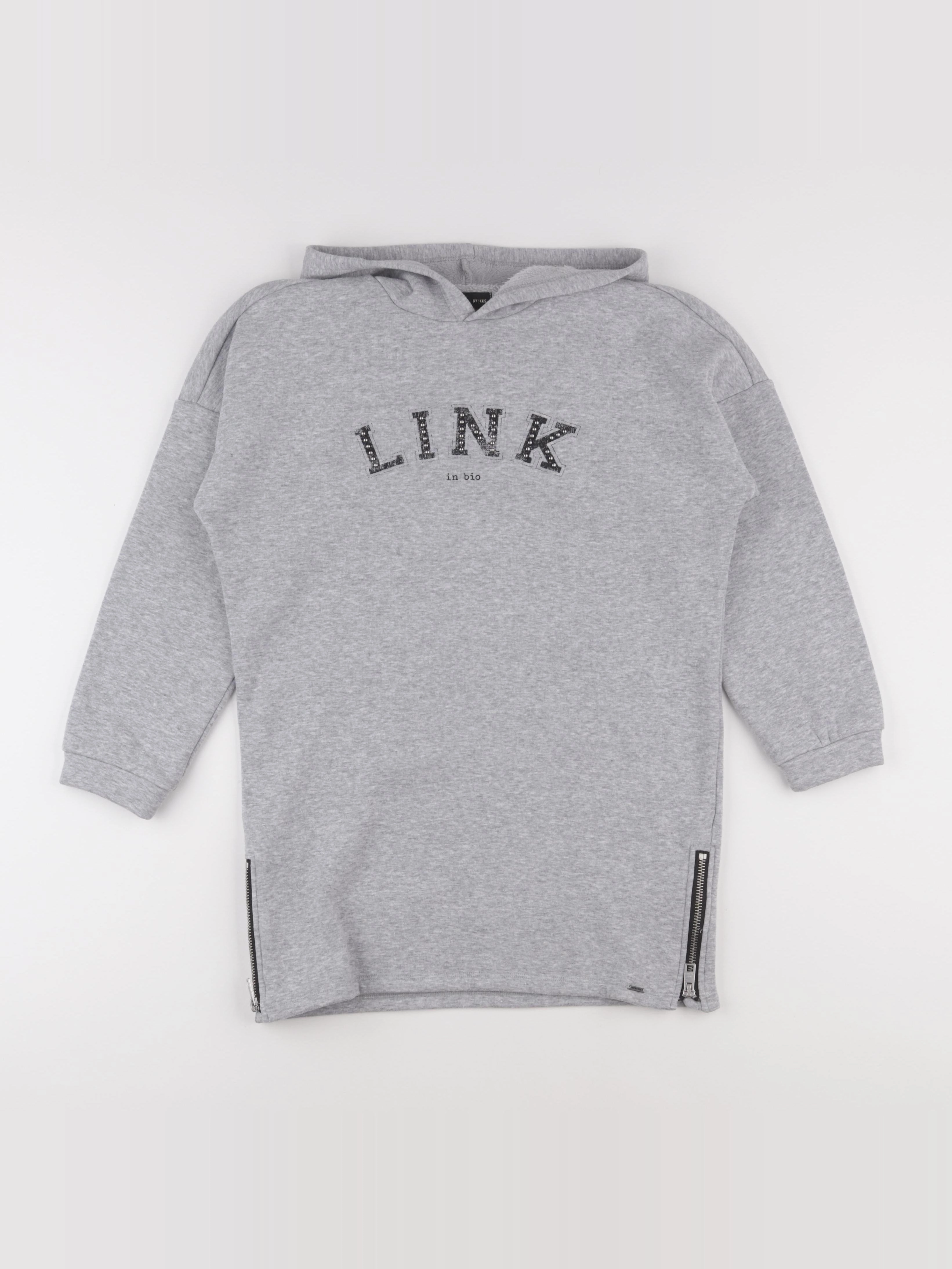 IKKS - robe gris - 10 ans