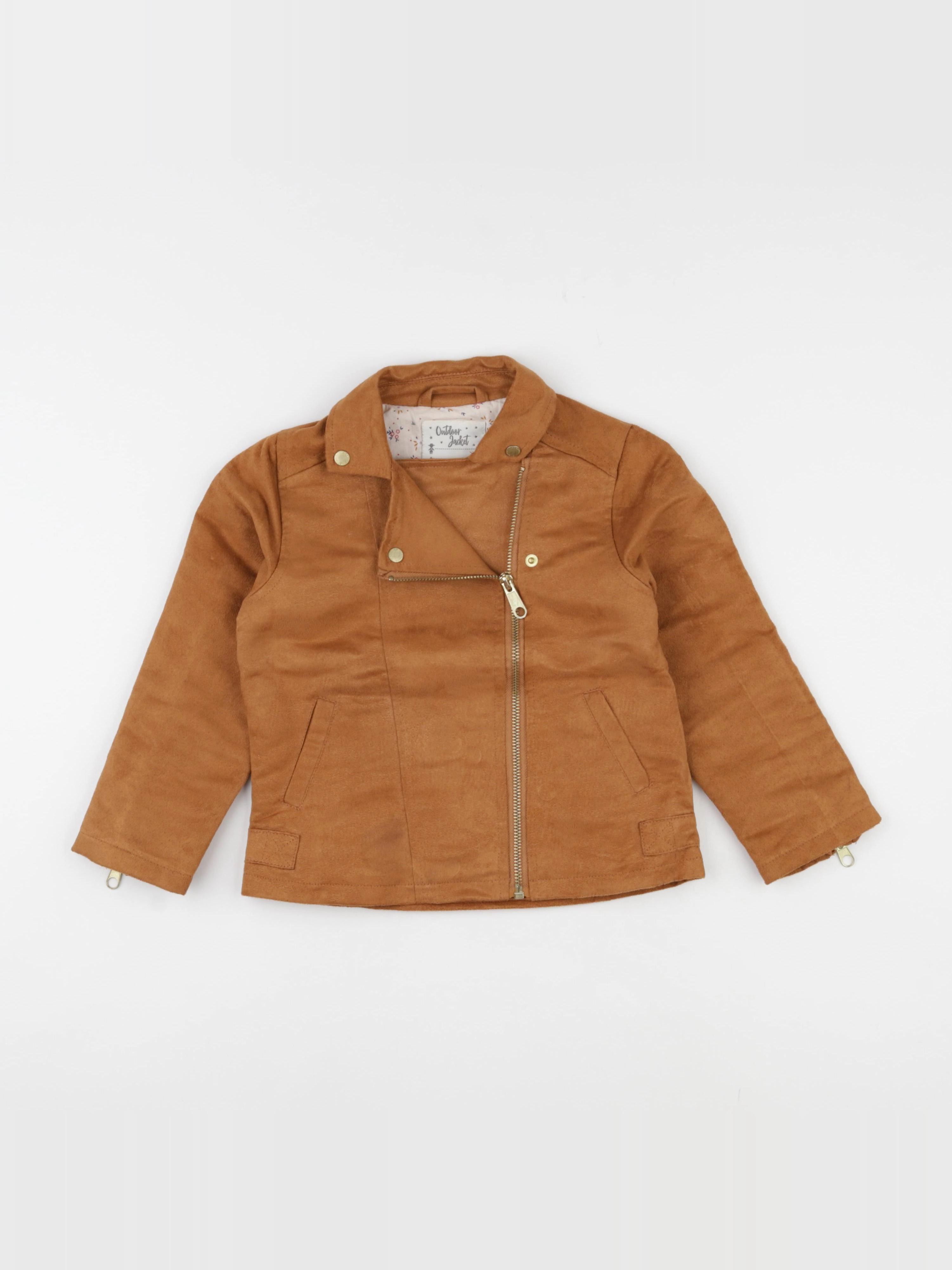 Vertbaudet - veste simili cuir marron - 5 ans
