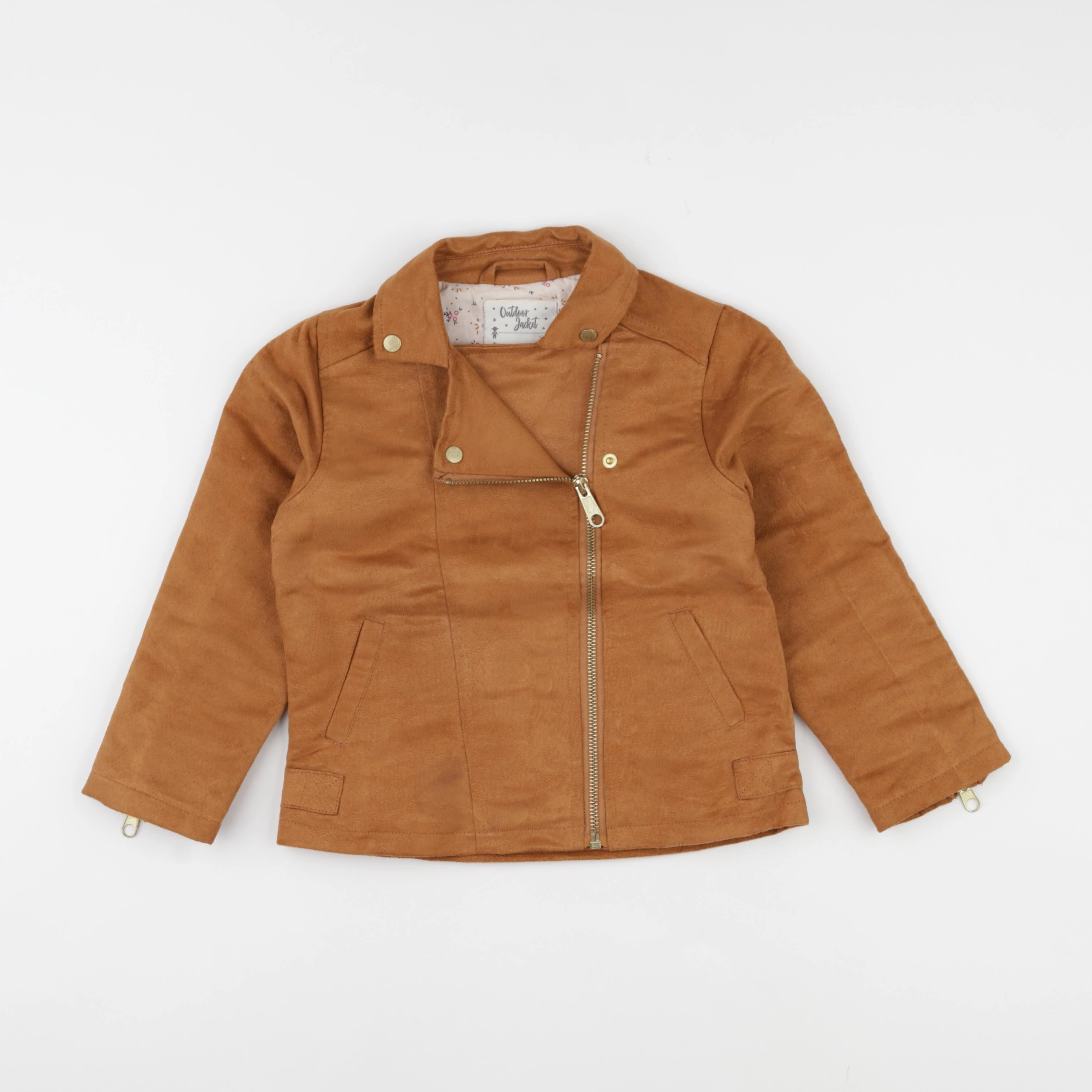 Vertbaudet - veste simili cuir marron - 5 ans