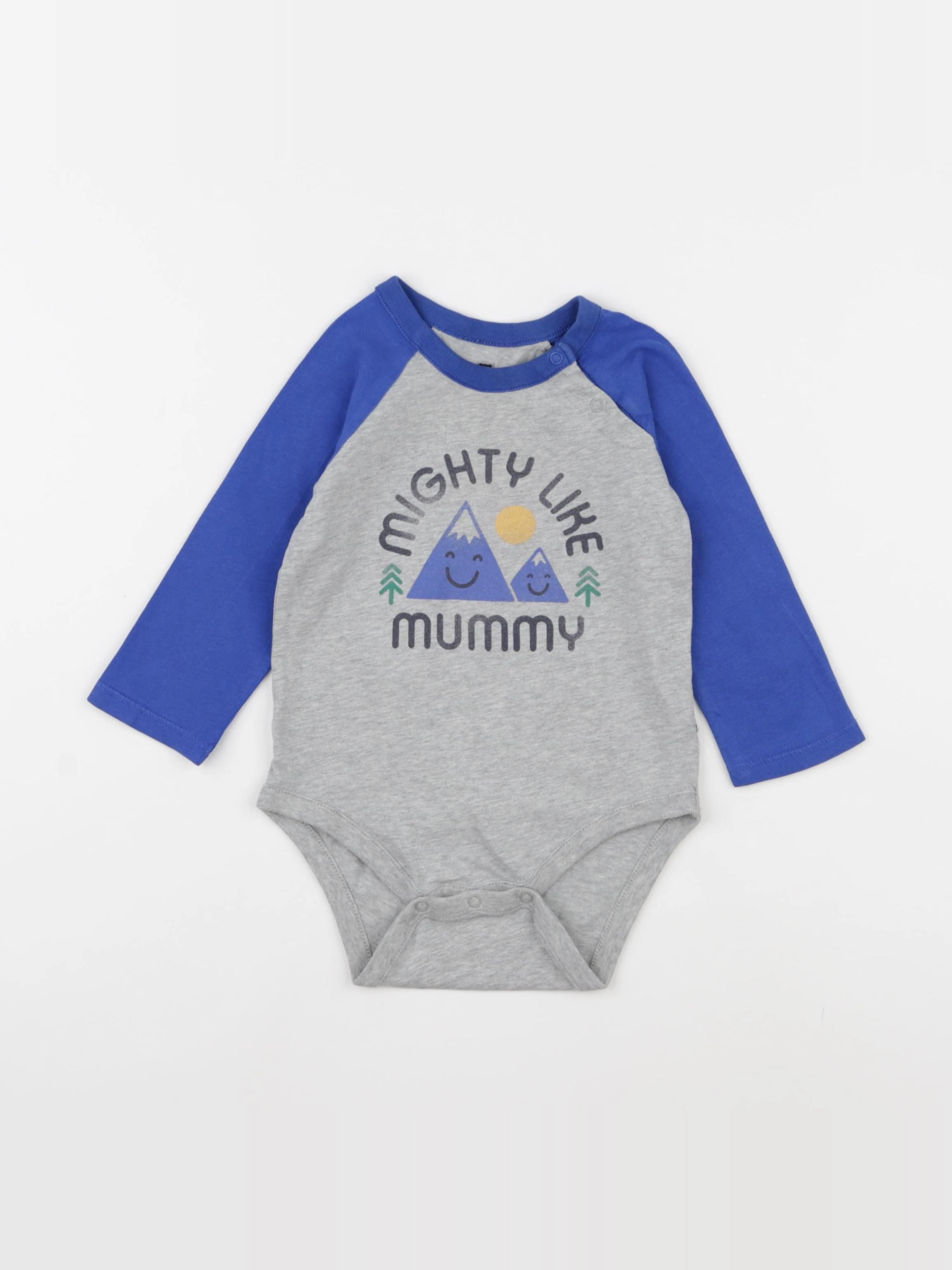 GAP - body bleu, gris - 12/18 mois