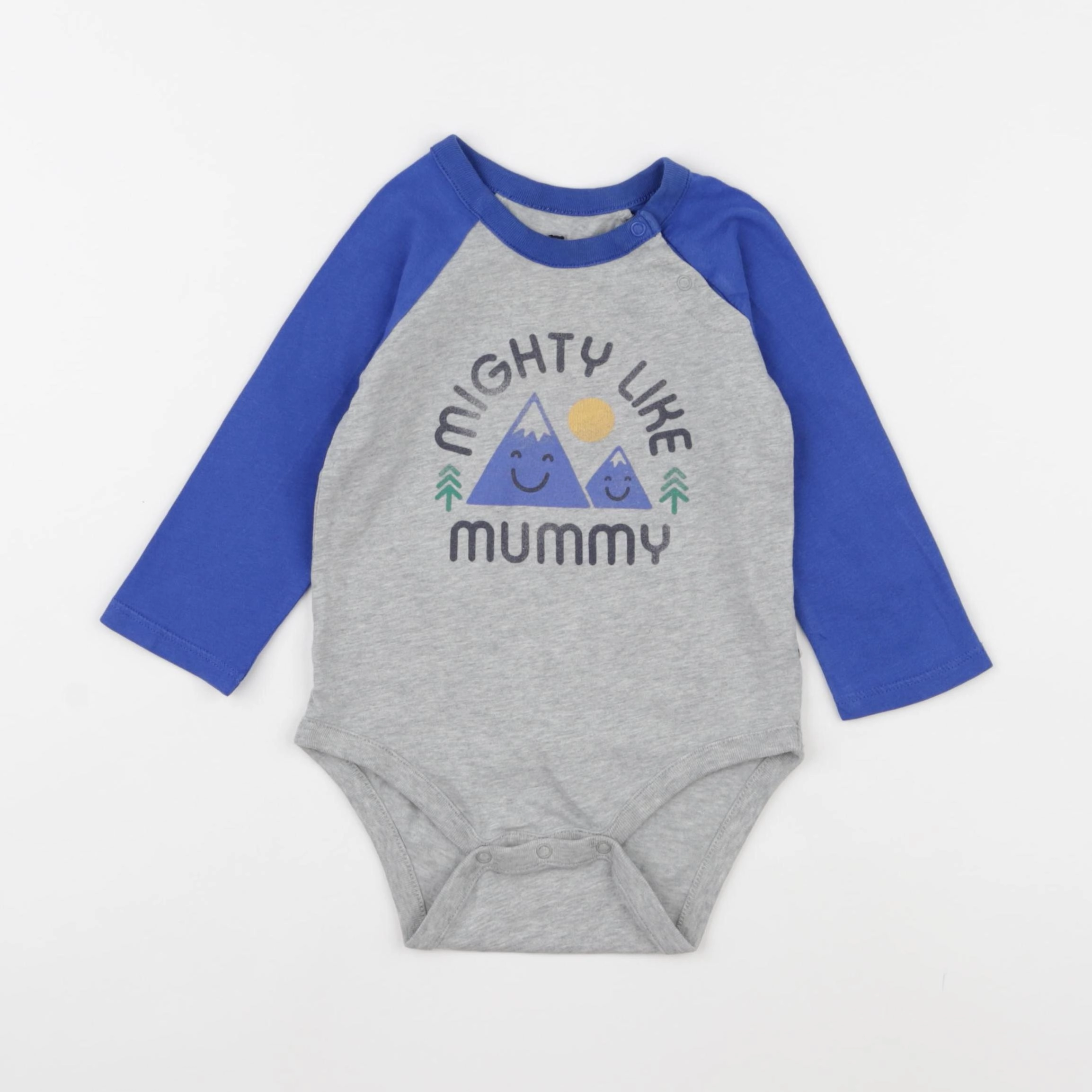 GAP - body bleu, gris - 12/18 mois