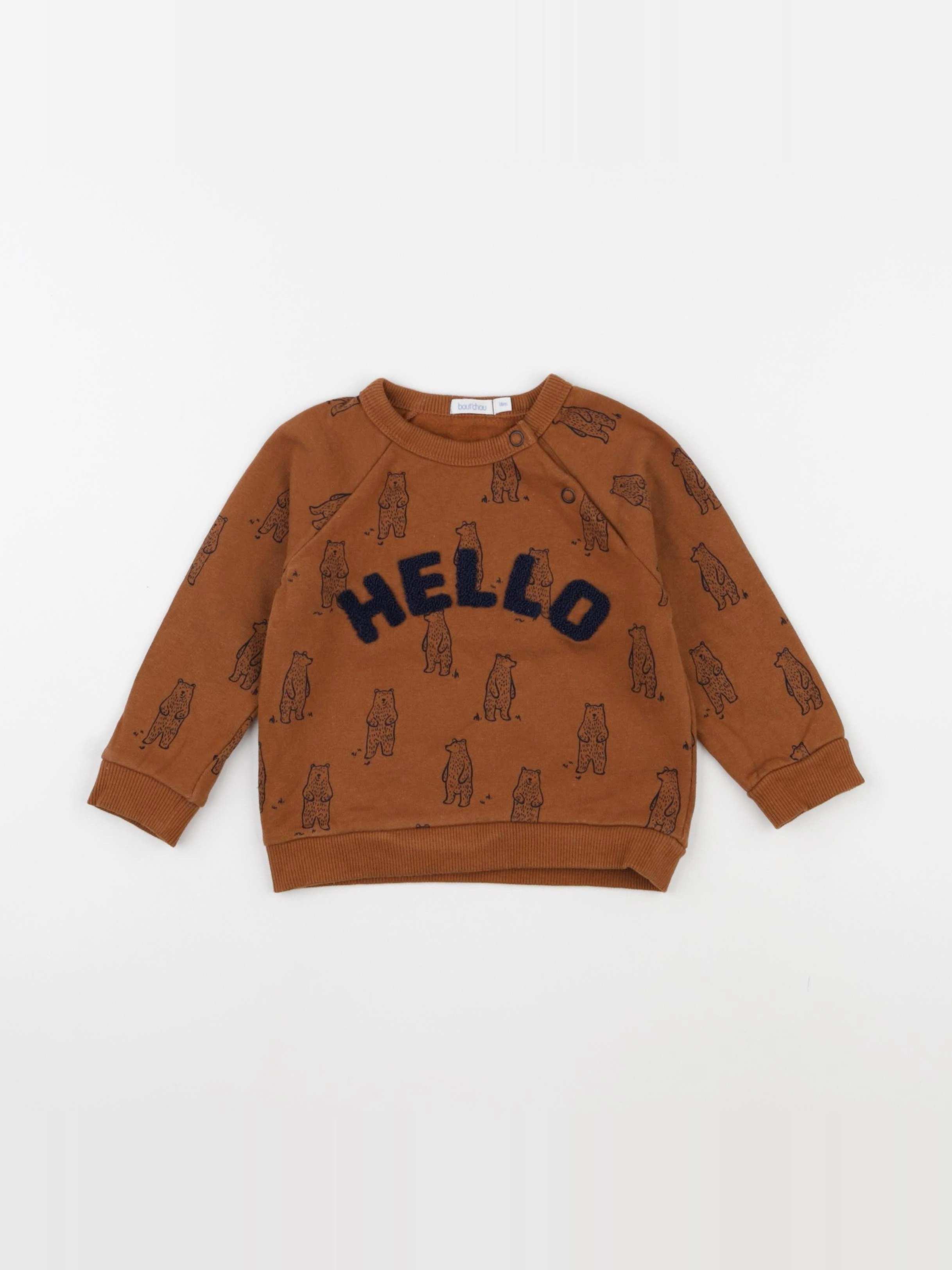 Boutchou - sweat marron - 18 mois