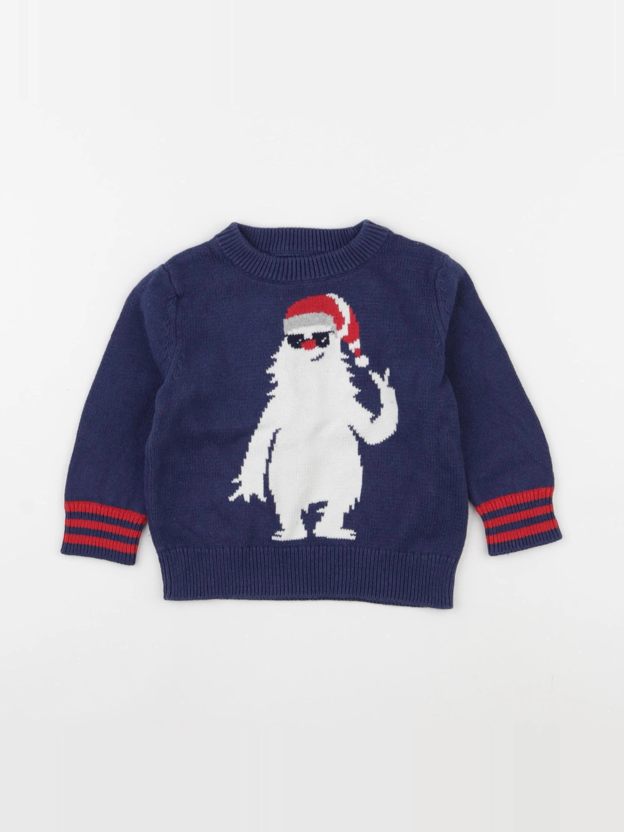 GAP - pull bleu - 12/18 mois