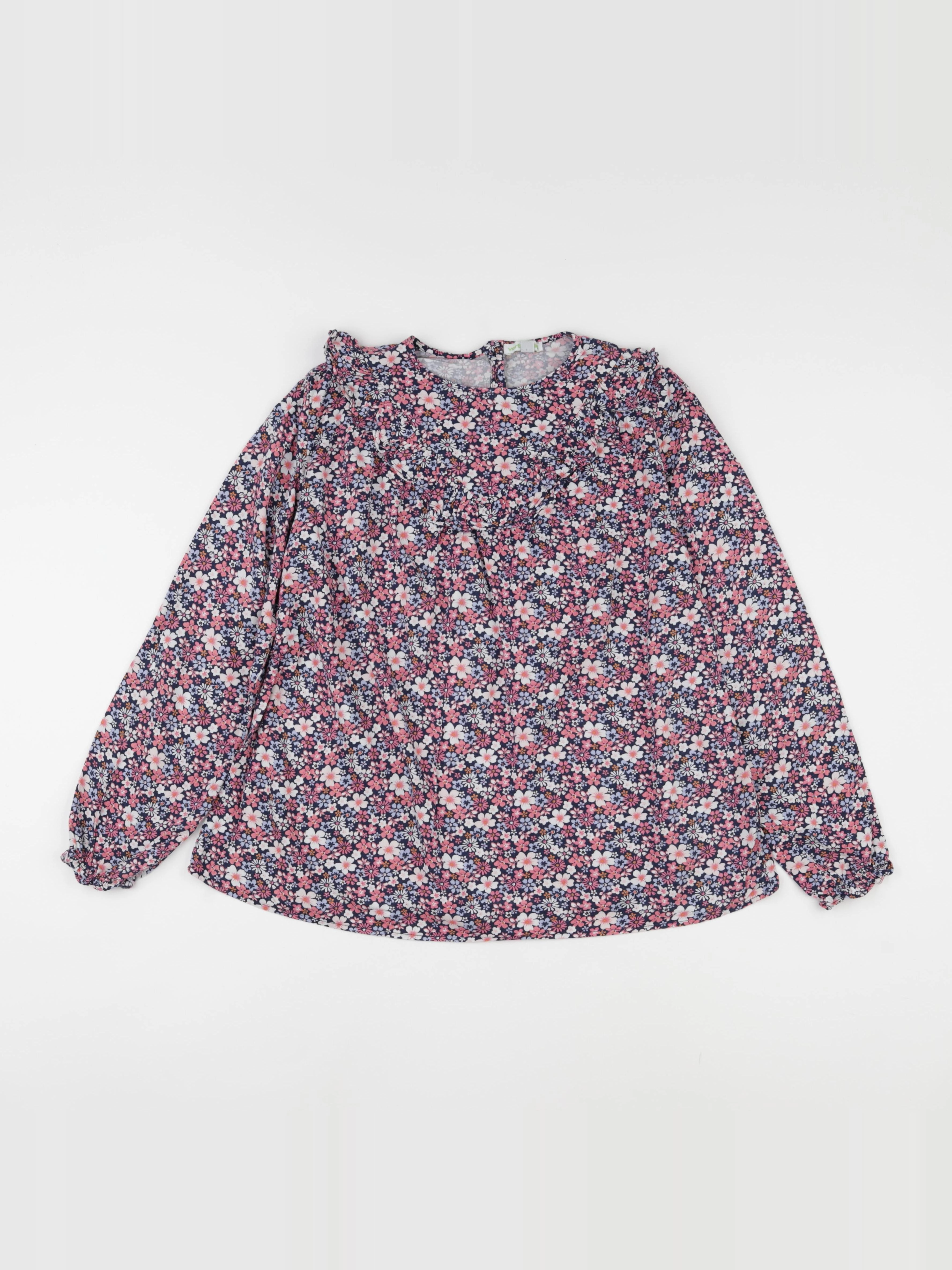Vertbaudet - blouse bleu, rose - 12 ans