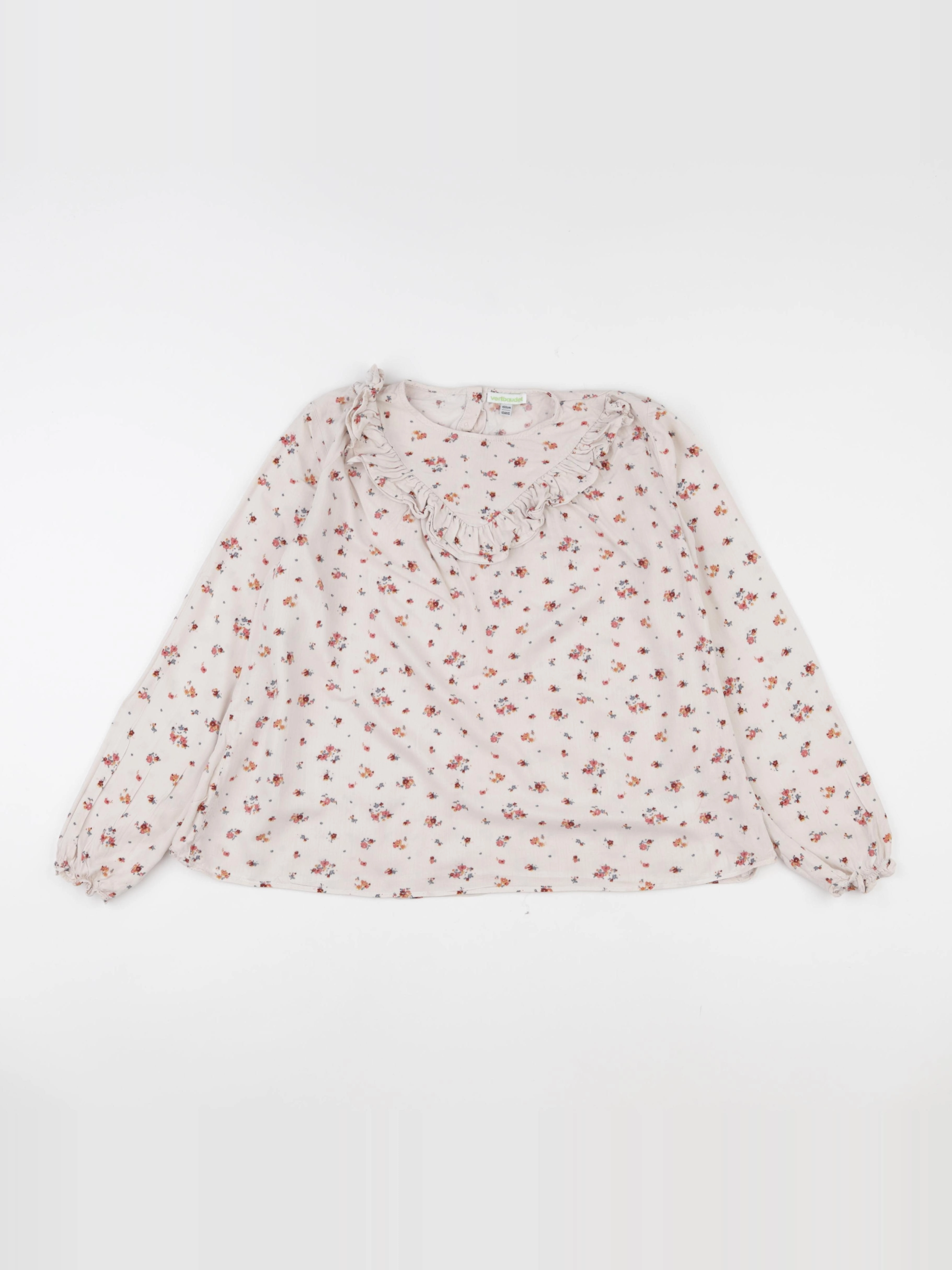 Vertbaudet - blouse rose, beige - 12 ans