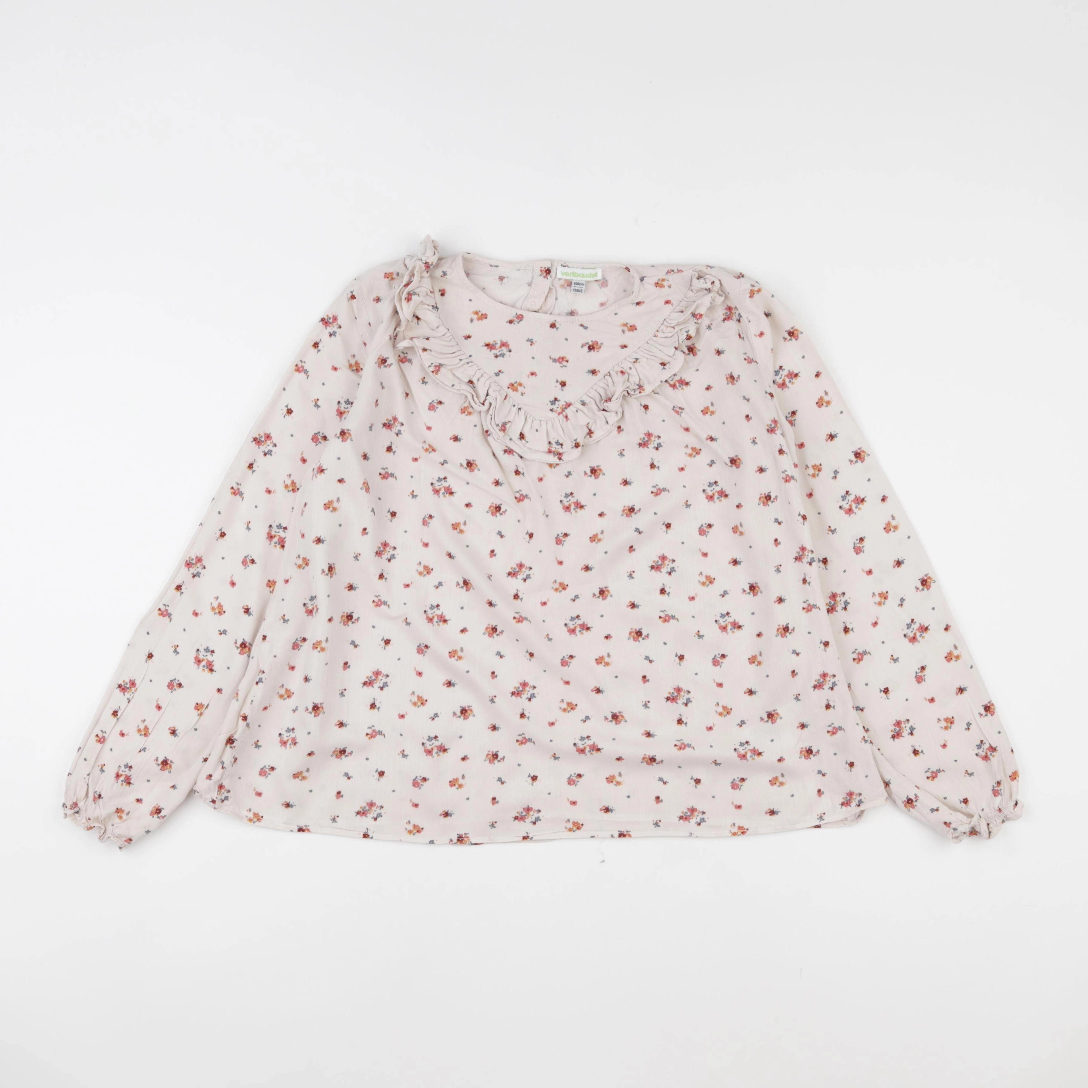 Vertbaudet - blouse rose, beige - 12 ans