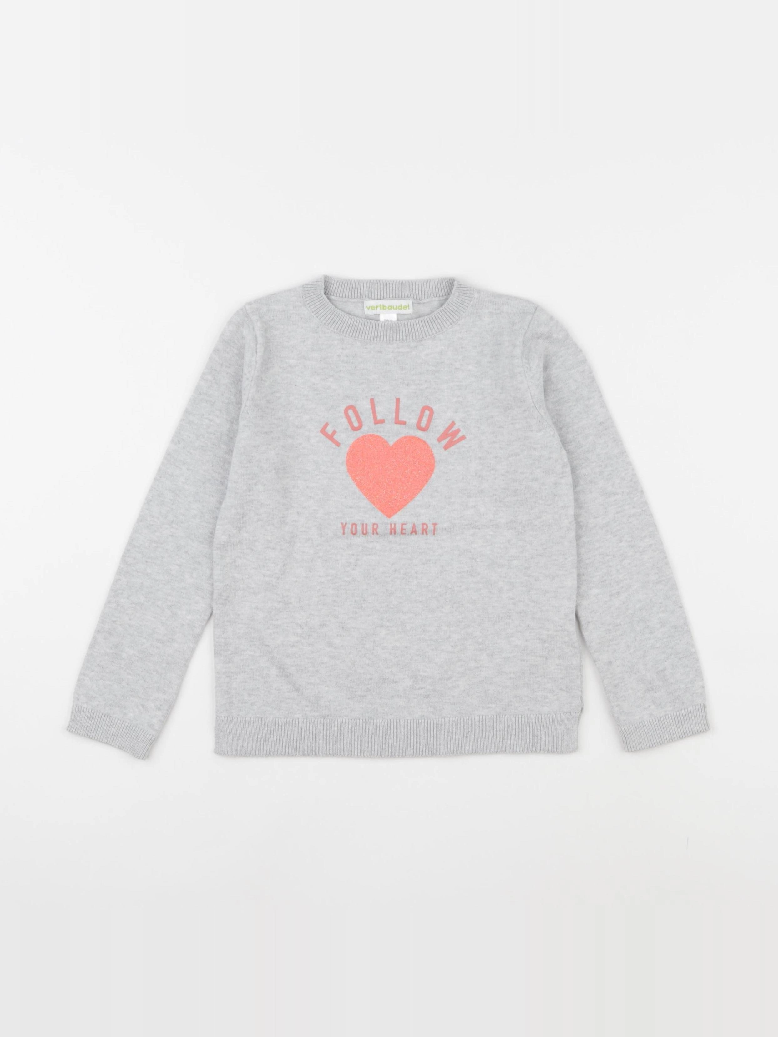 Vertbaudet - pull gris - 4 ans