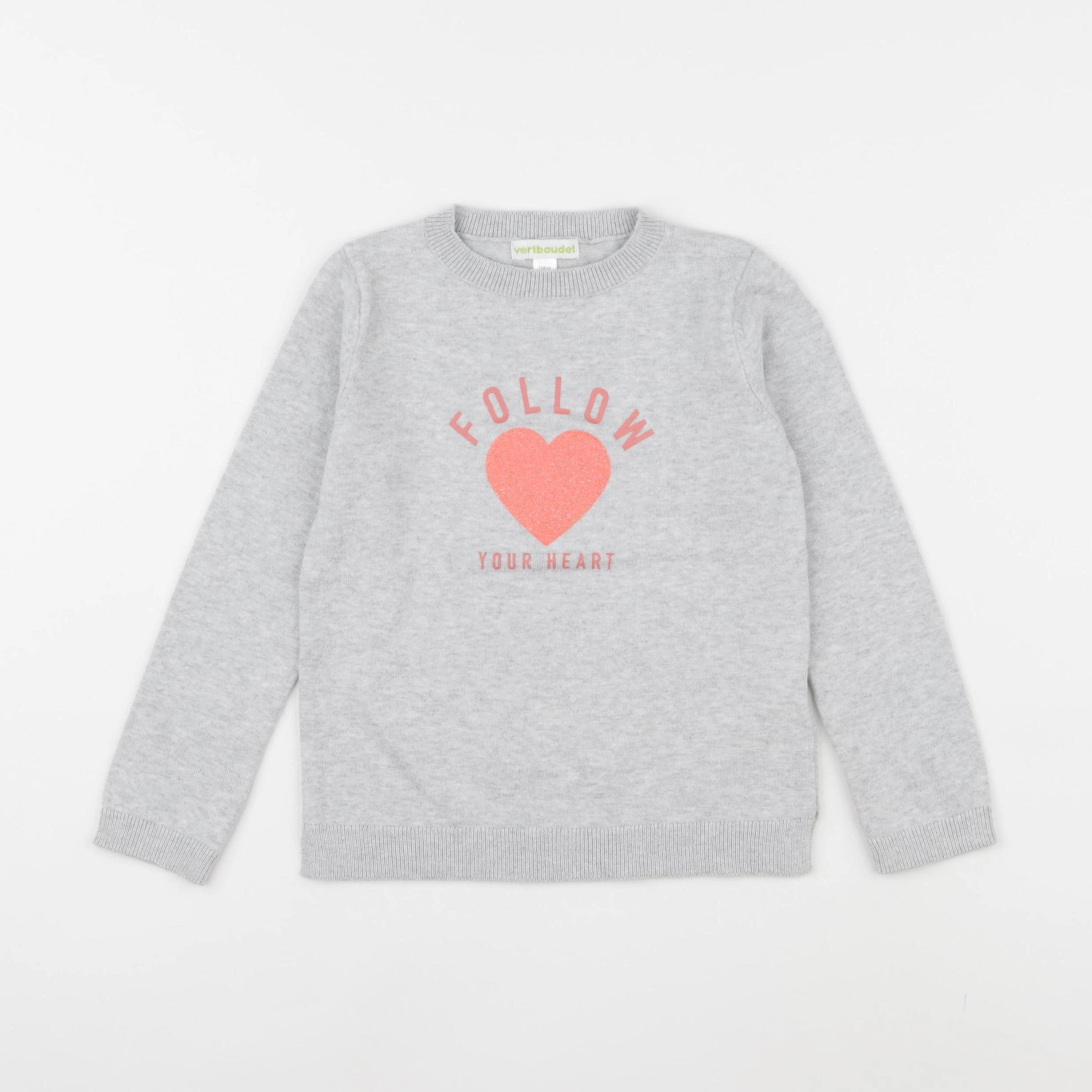 Vertbaudet - pull gris - 4 ans