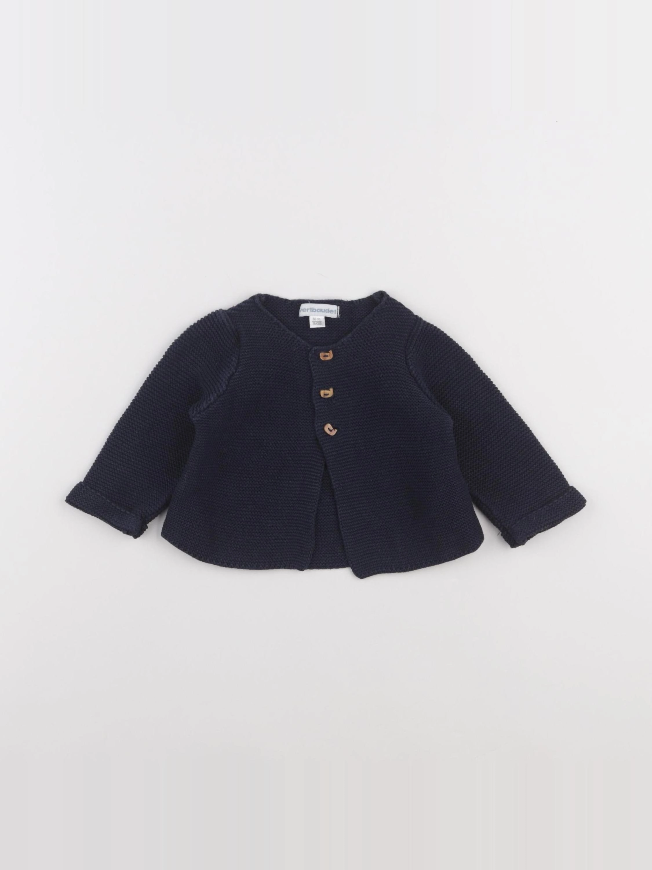 Vertbaudet - gilet bleu - 3 mois