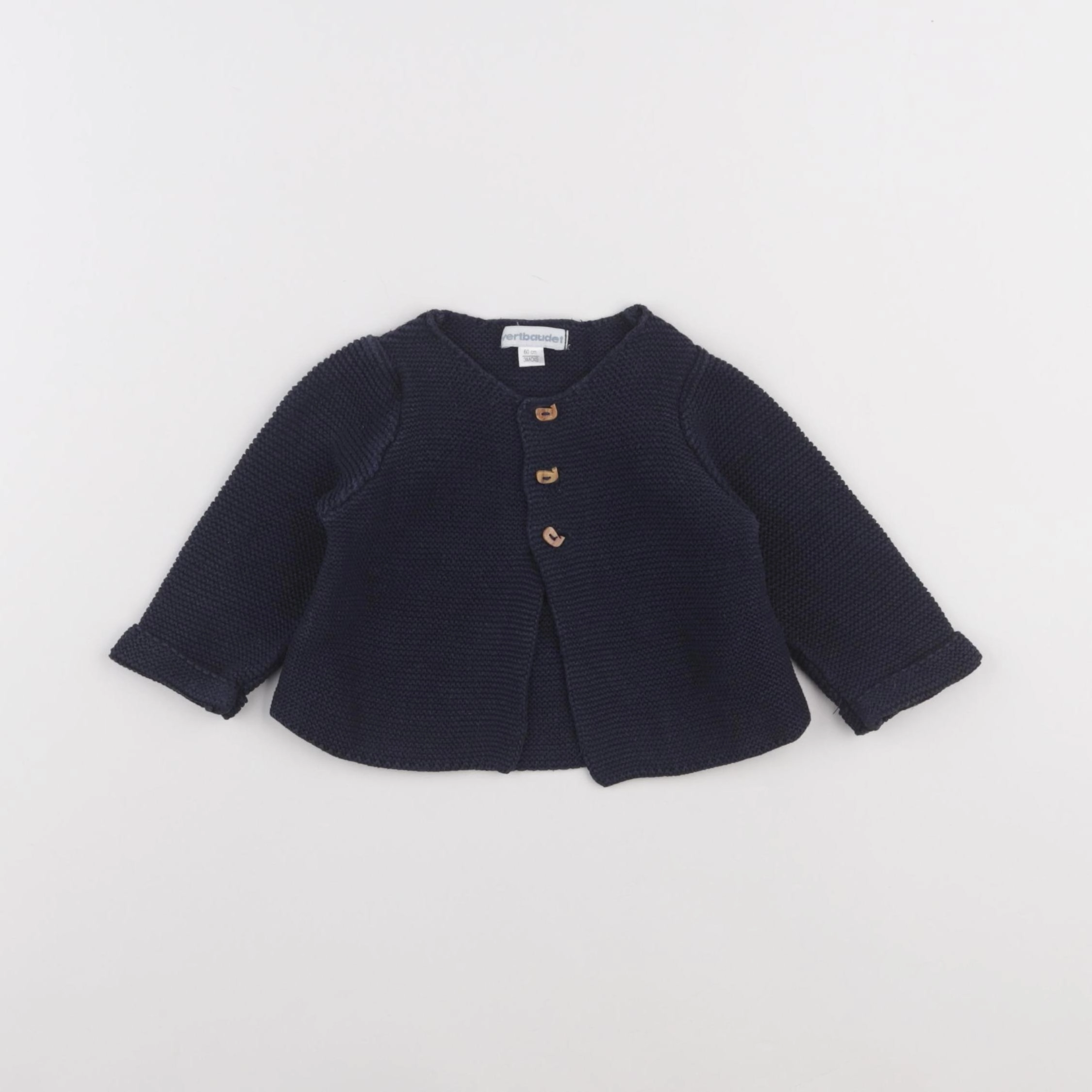 Vertbaudet - gilet bleu - 3 mois