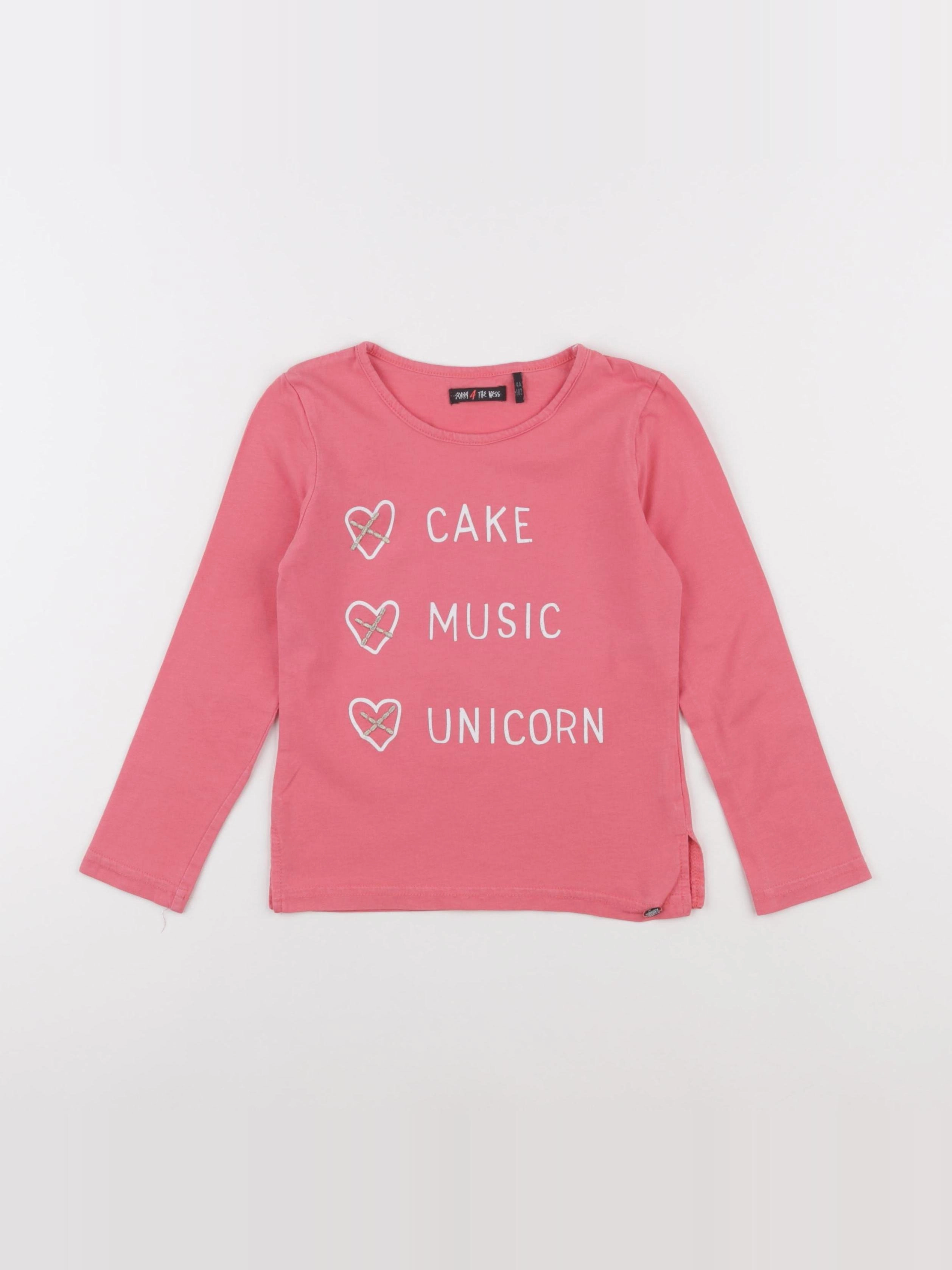 IKKS - tee-shirt rose - 4 ans