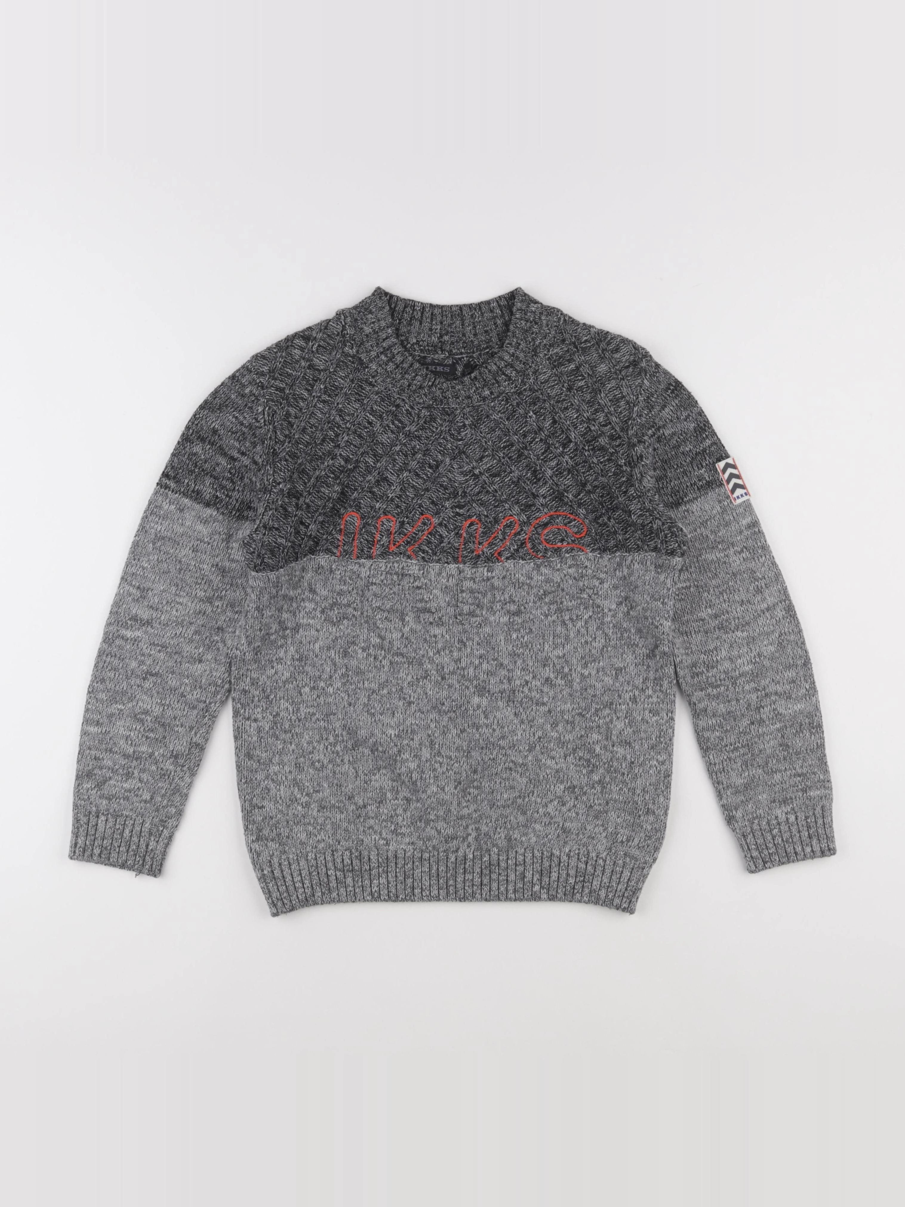 IKKS - pull gris - 8 ans