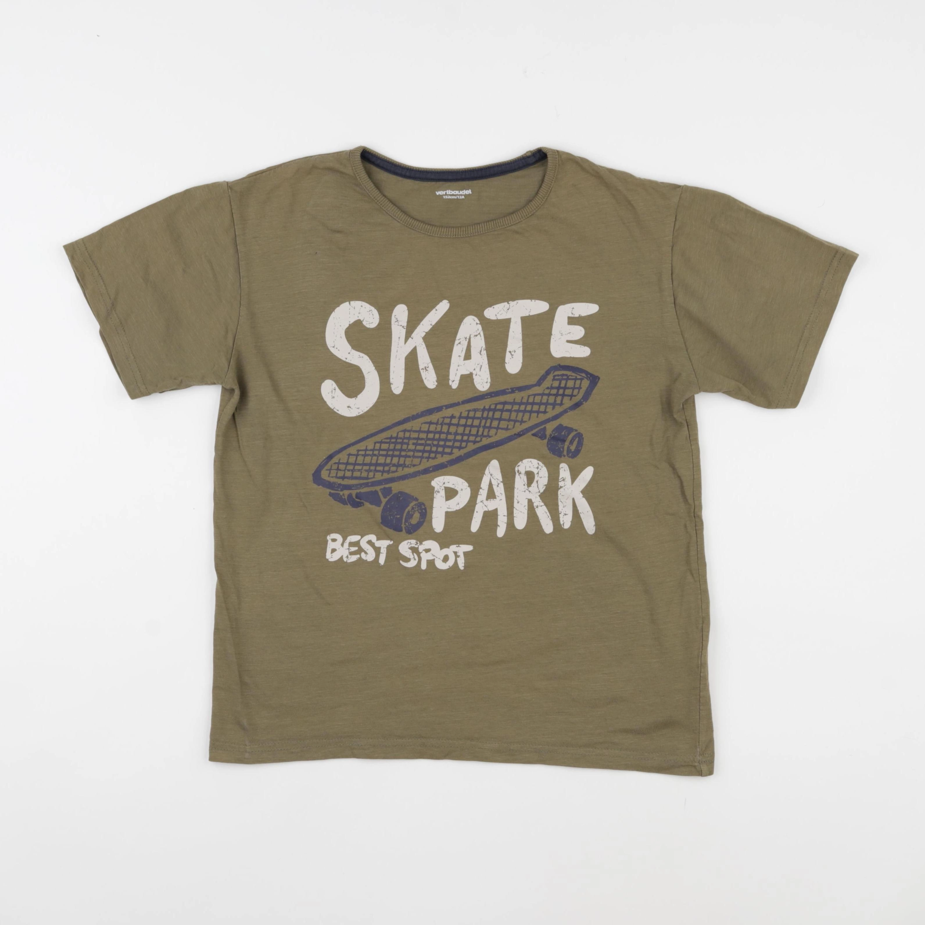 Vertbaudet - tee-shirt vert - 12 ans