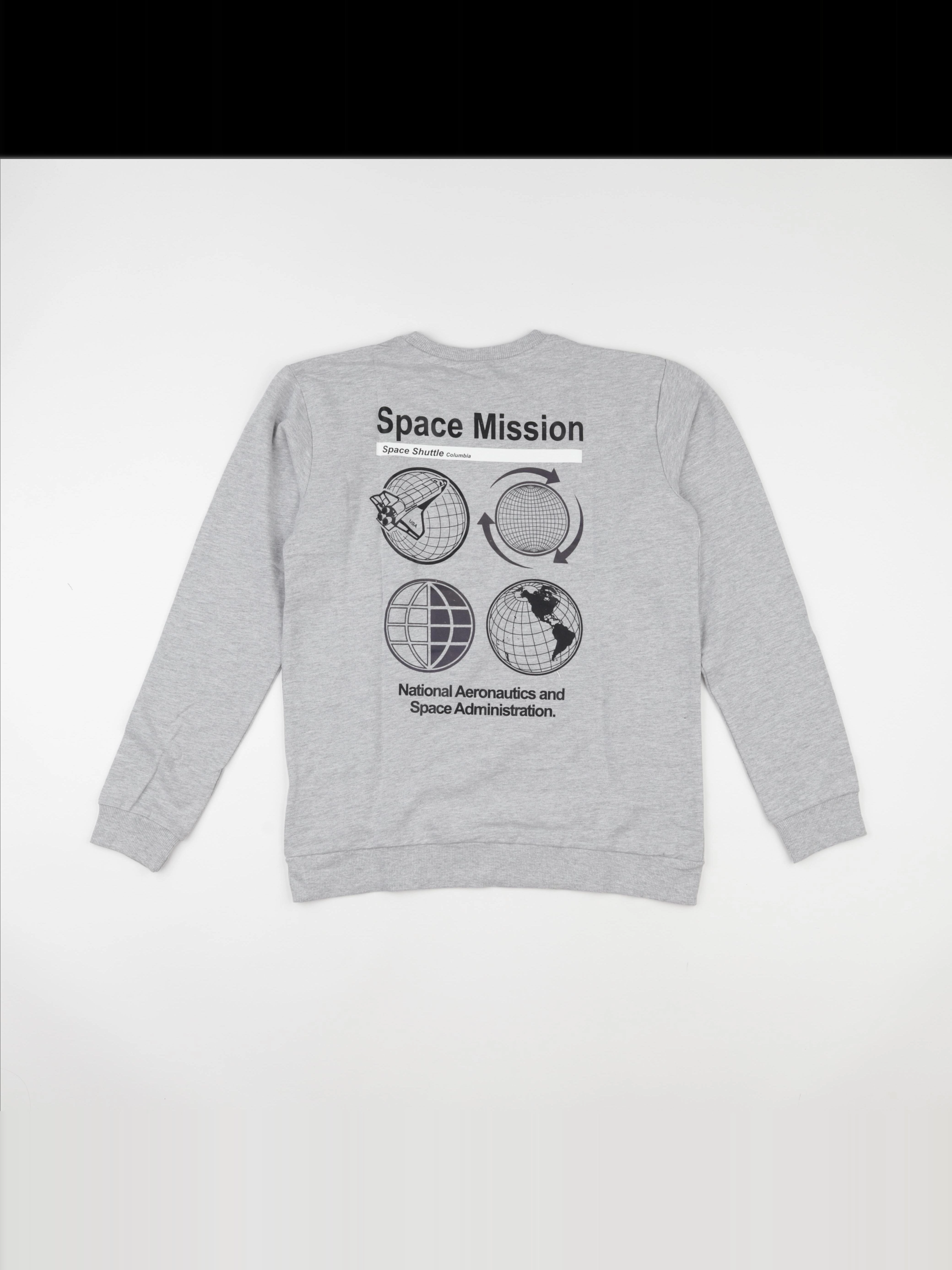 Vertbaudet - sweat imprimé au dos gris - 14 ans