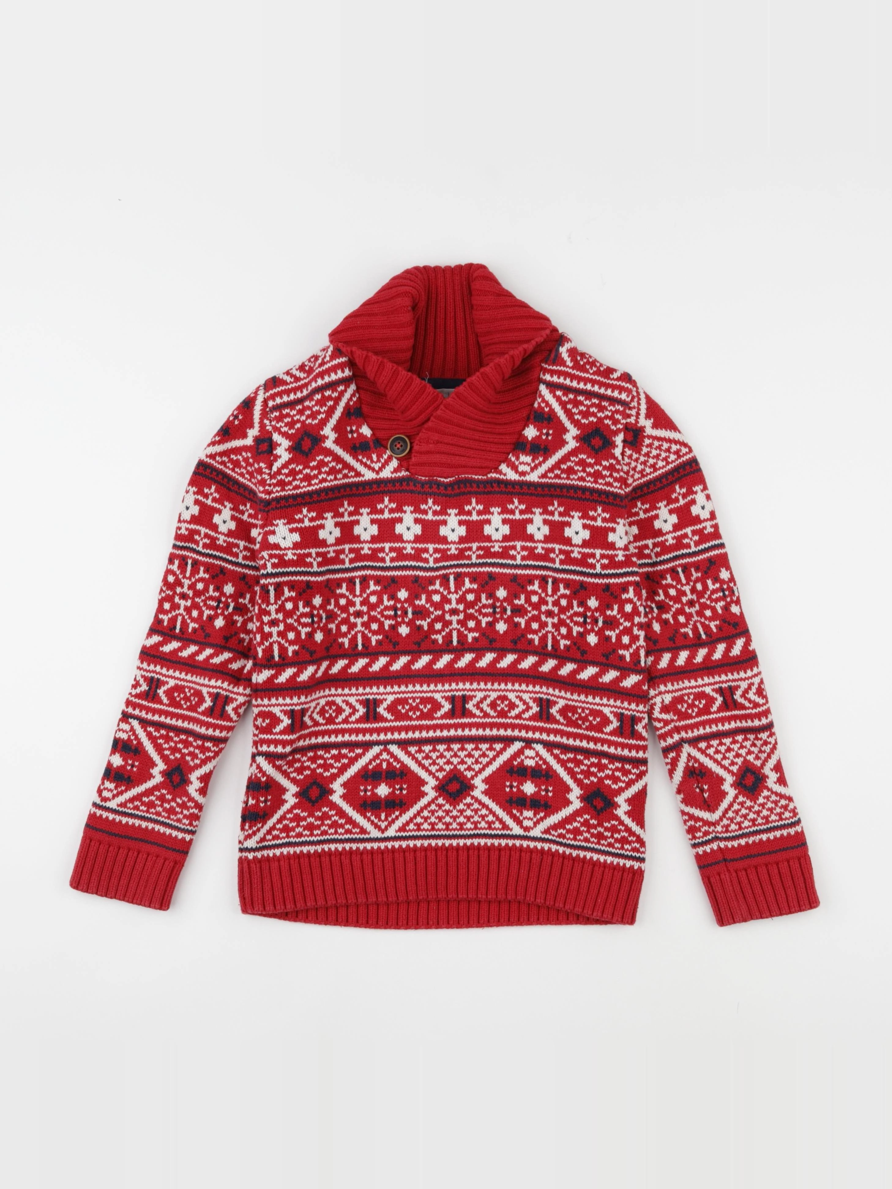 H&M - pull rouge - 6/8 ans