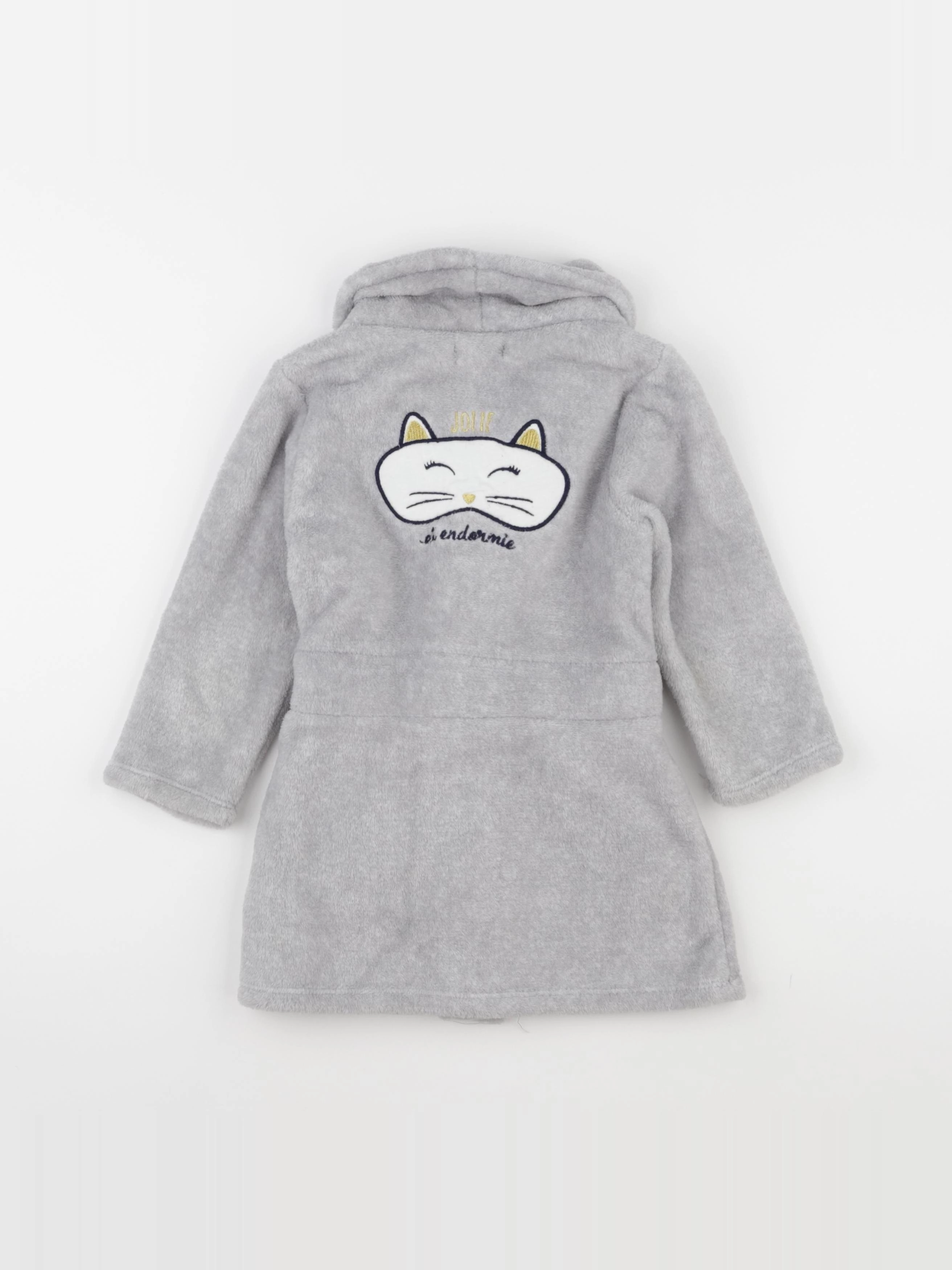Vertbaudet - peignoir gris - 3 ans