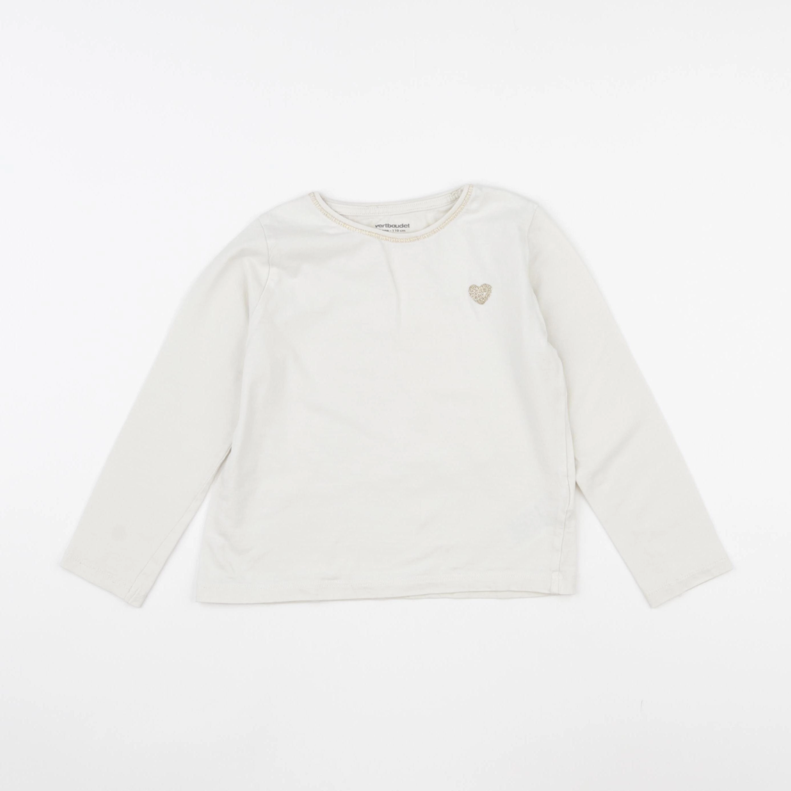 Vertbaudet - tee-shirt beige - 5 ans