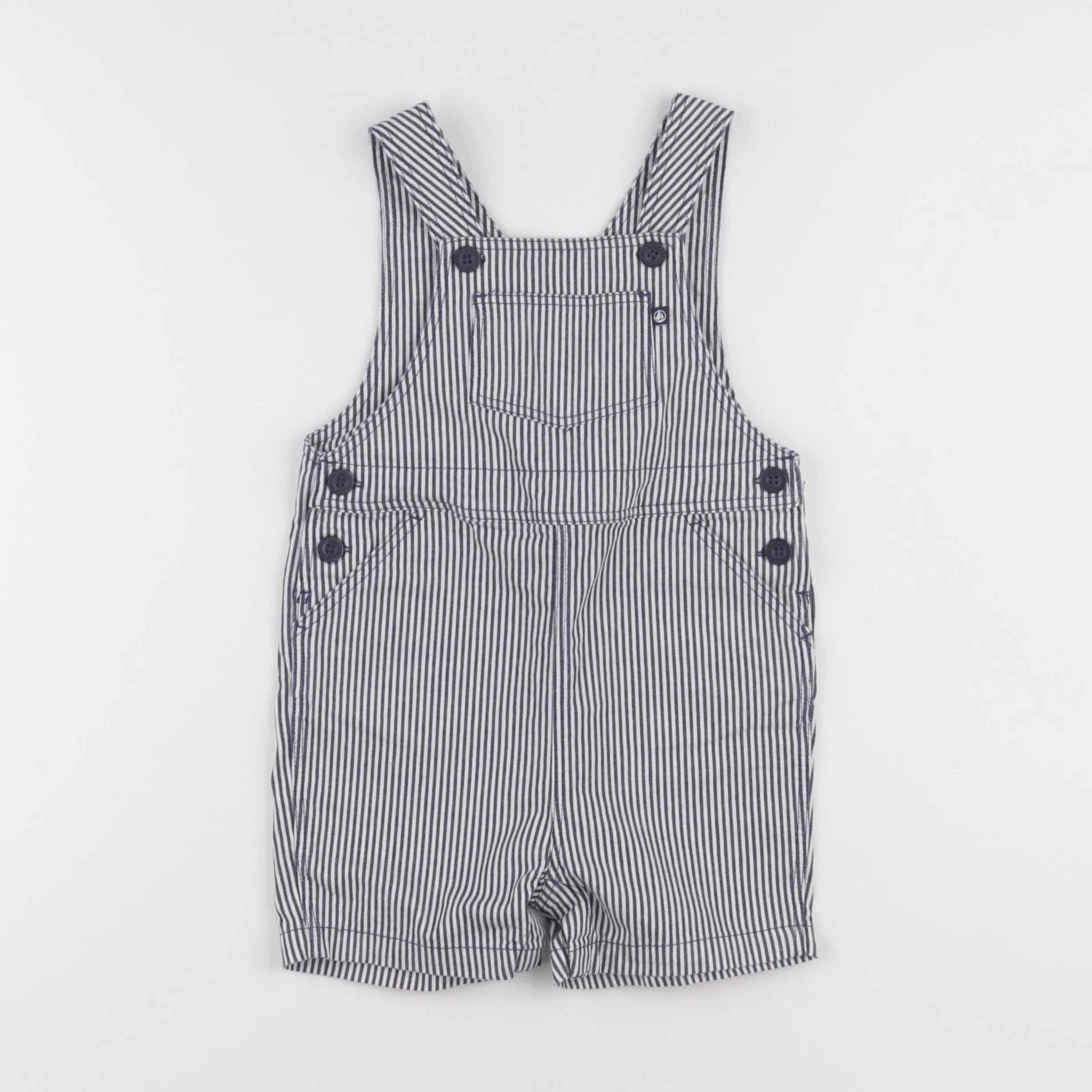 Petit Bateau - salopette blanc, bleu - 24 mois