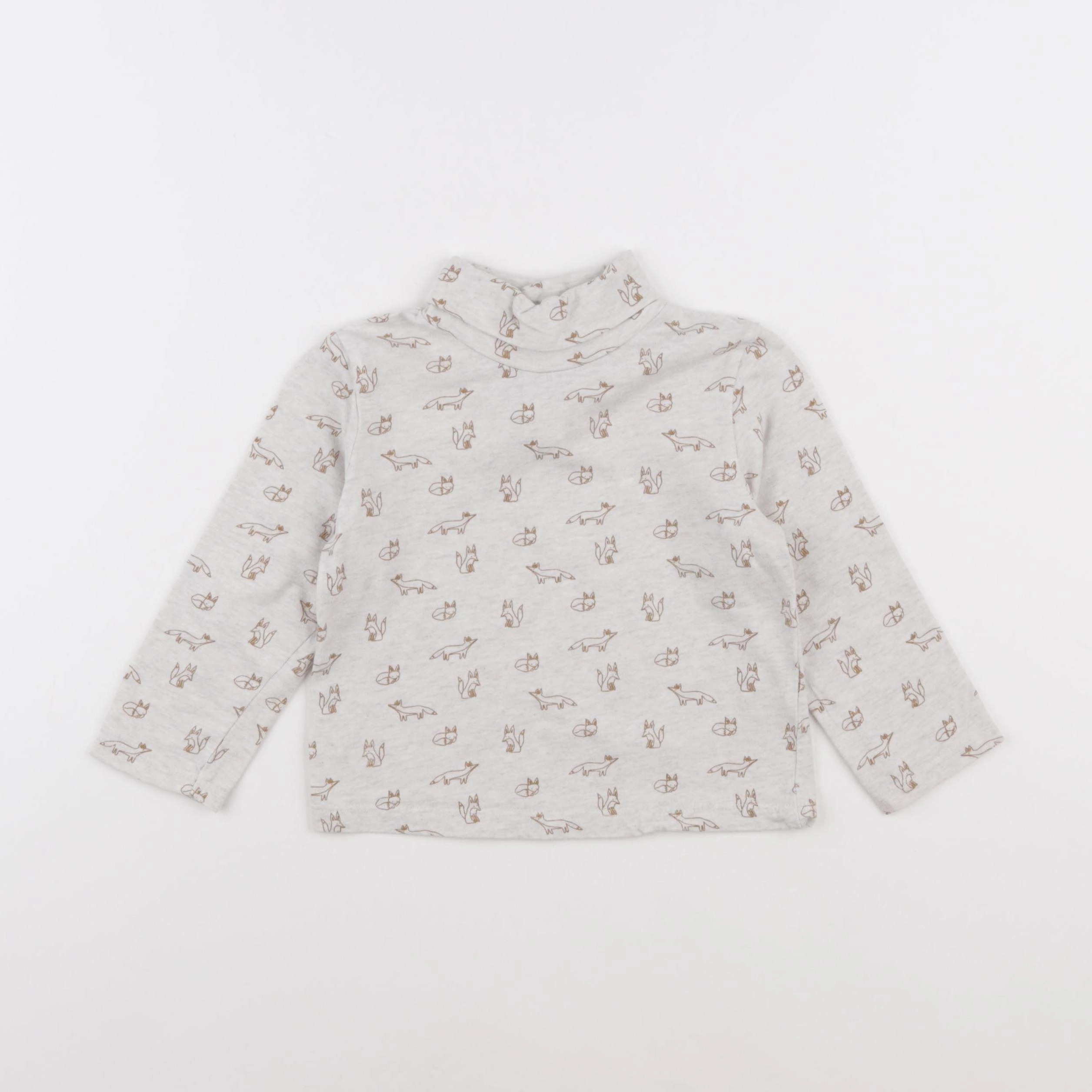 Tape à l'oeil - sous-pull gris, marron - 24 mois