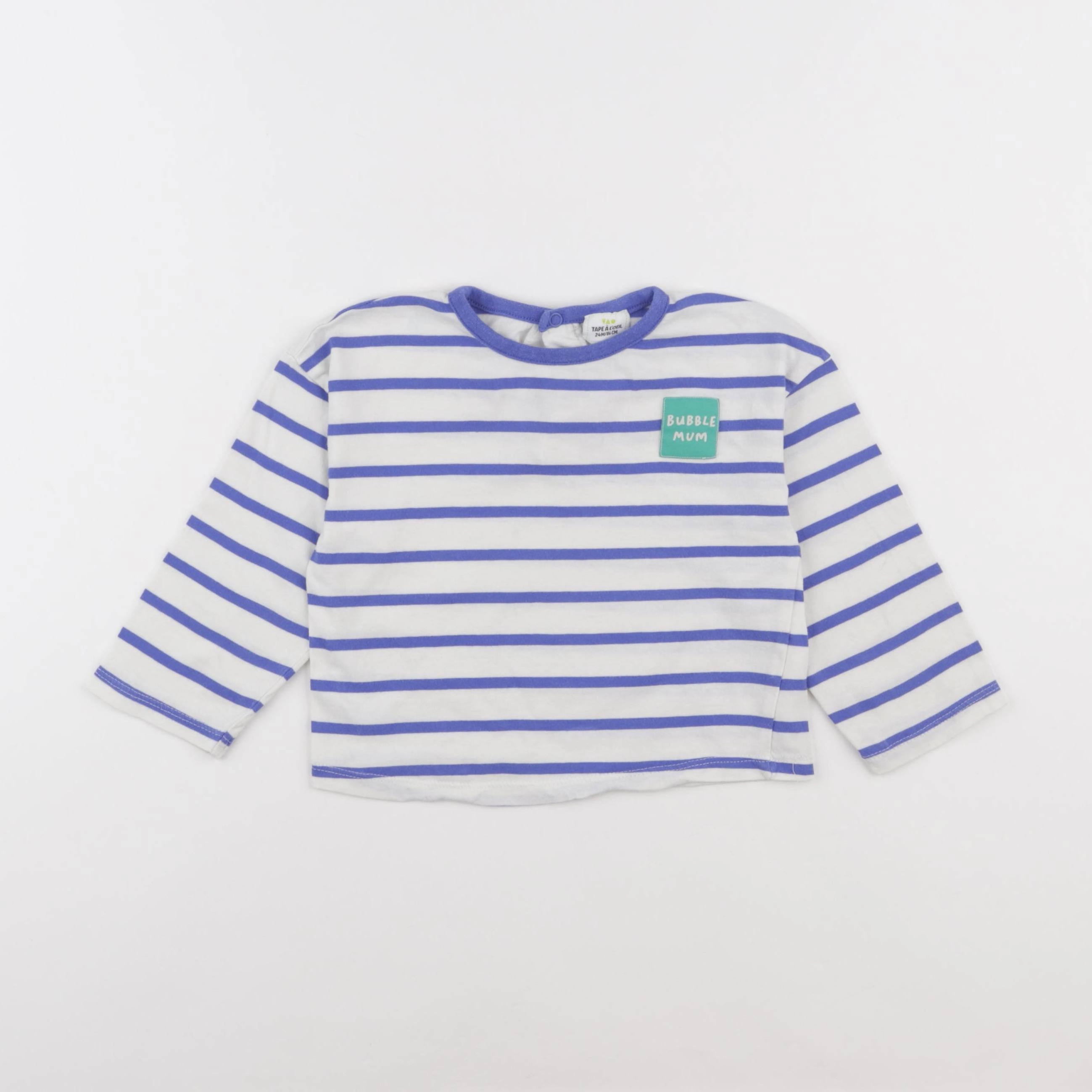 Tape à l'oeil - tee-shirt blanc, bleu - 24 mois