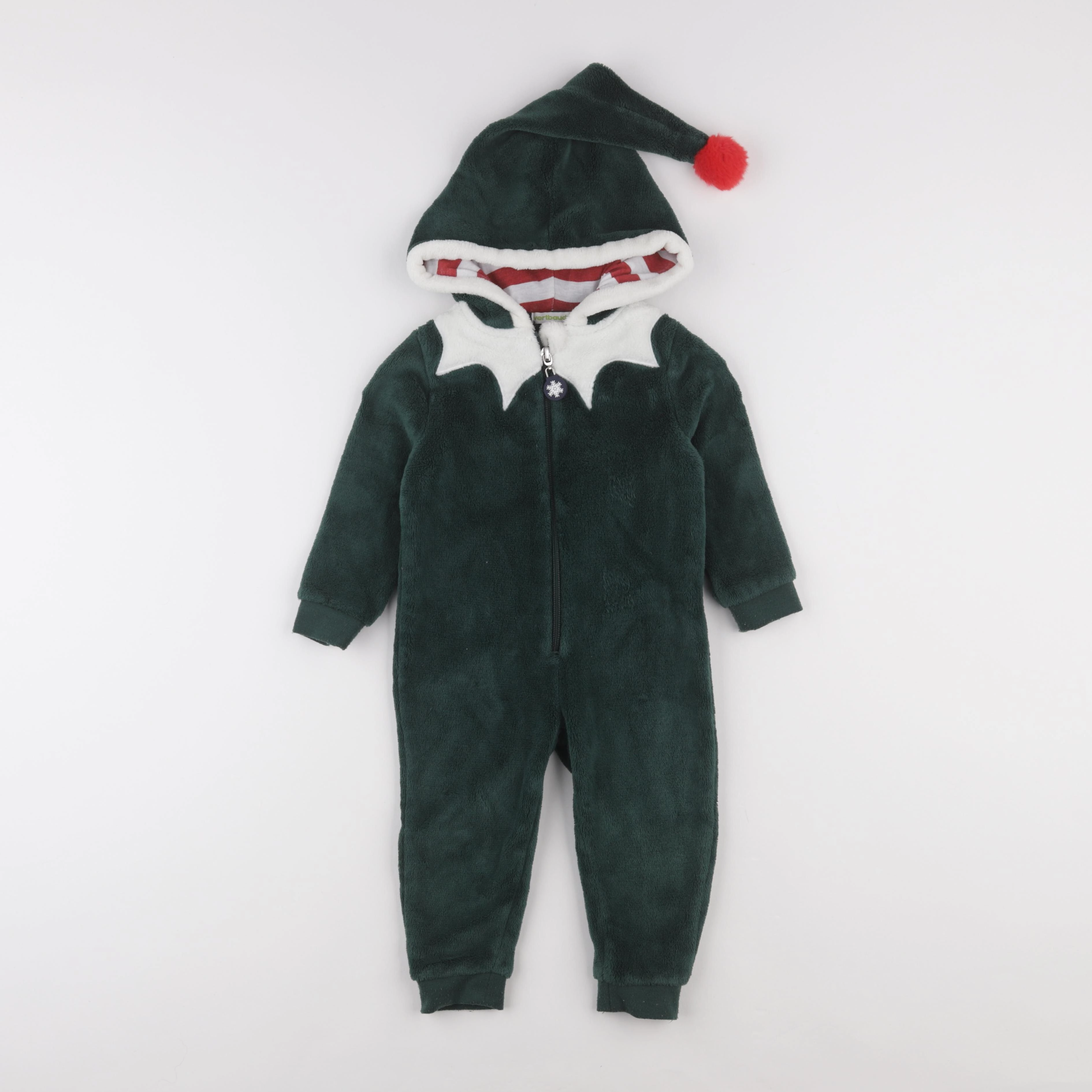 Vertbaudet - sur-pyjama vert - 2 ans