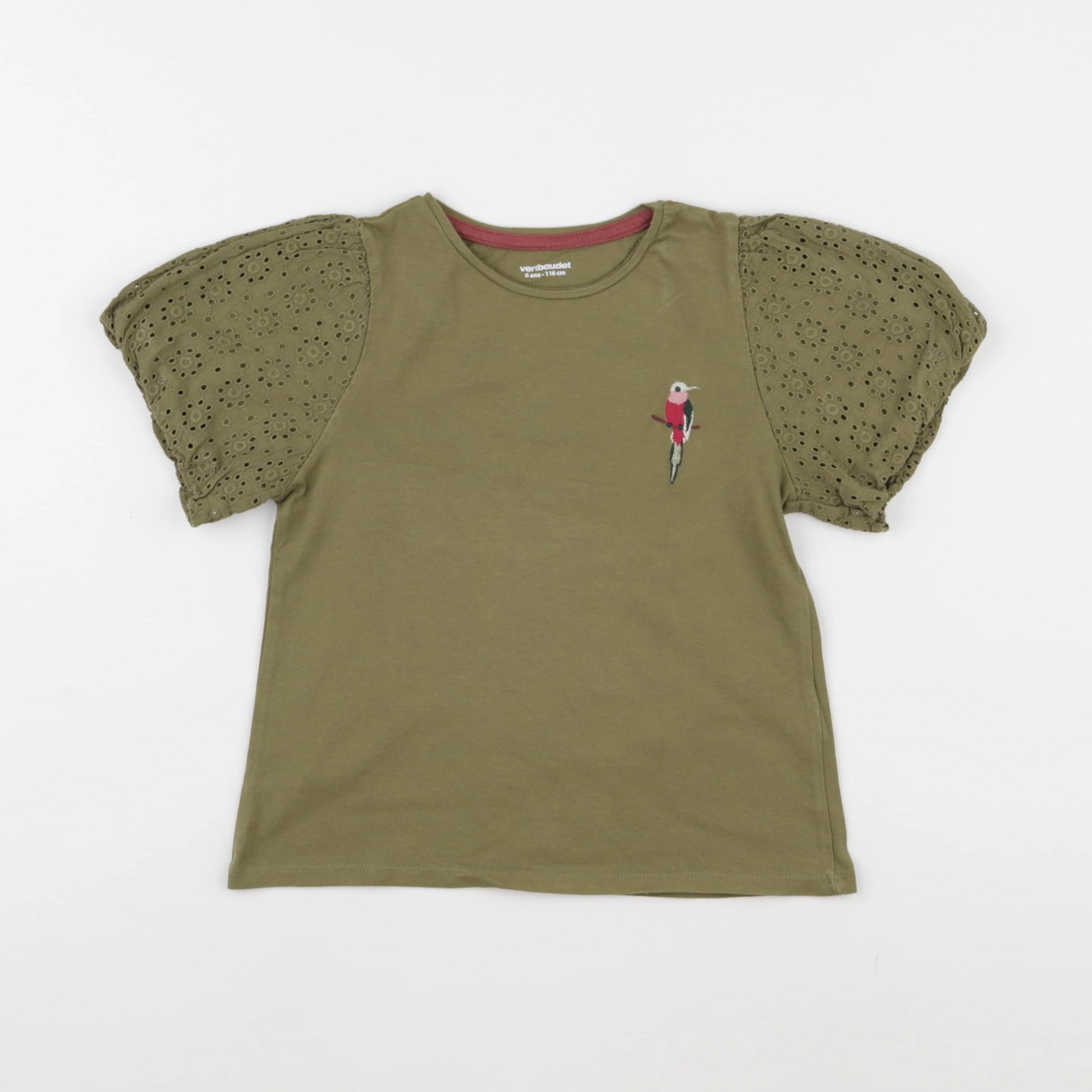 Vertbaudet - tee-shirt vert - 6 ans