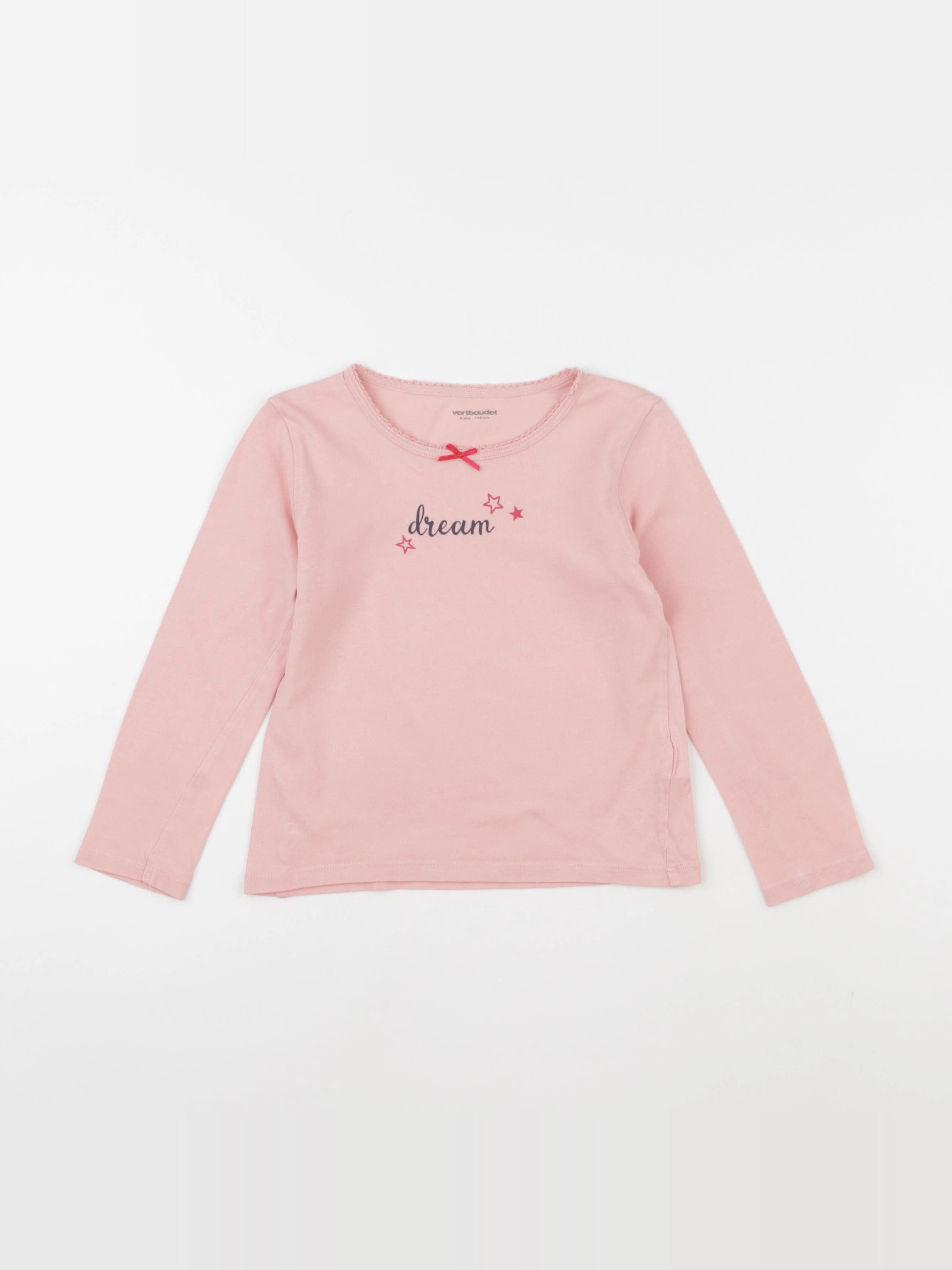 Vertbaudet - maillot de corps rose - 6 ans