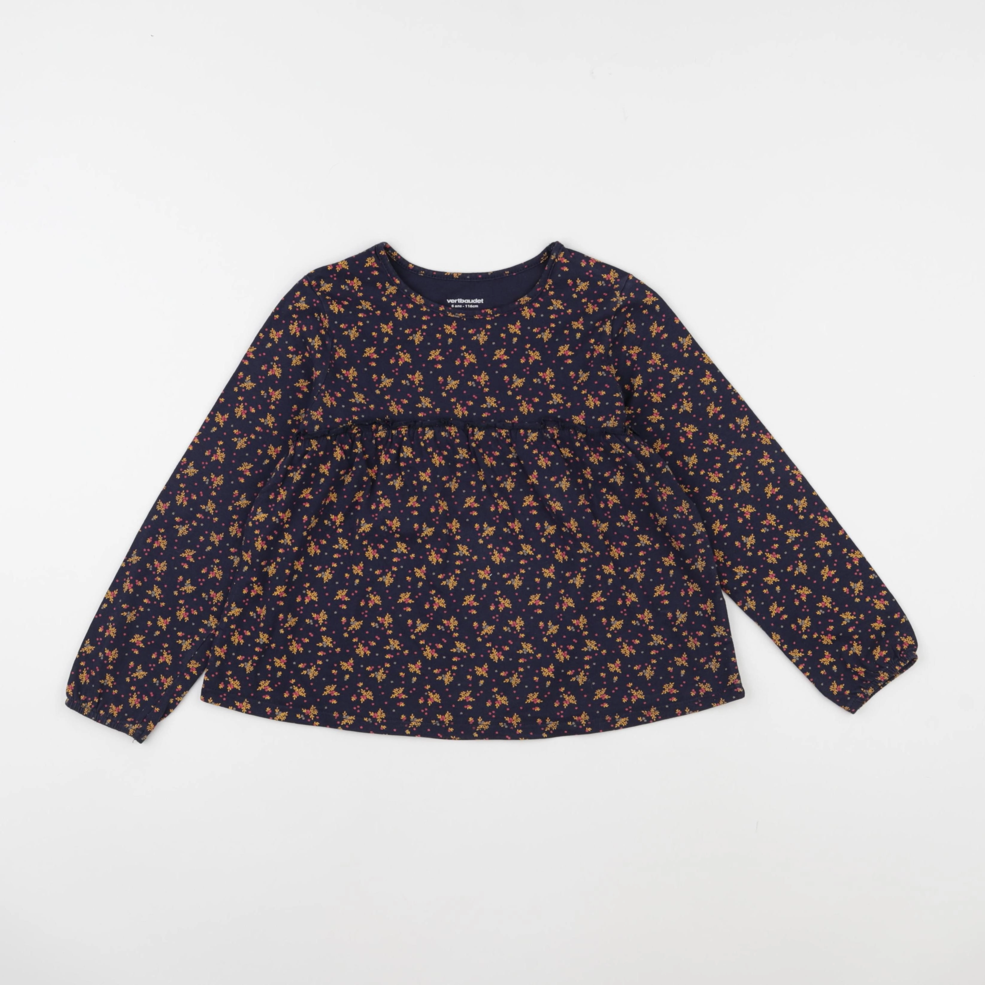 Vertbaudet - tee-shirt bleu - 6 ans