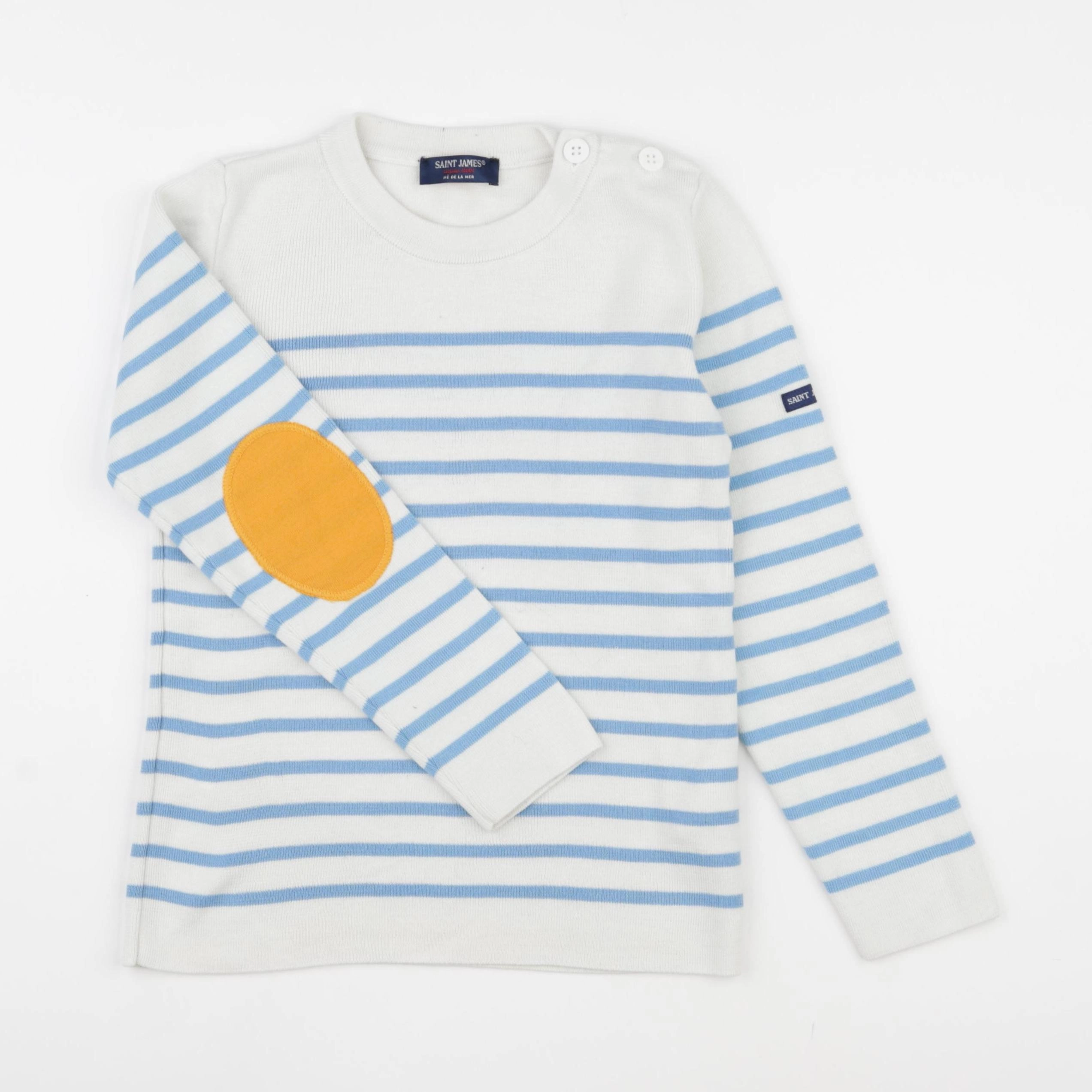 Saint James - pull blanc, bleu - 10 ans