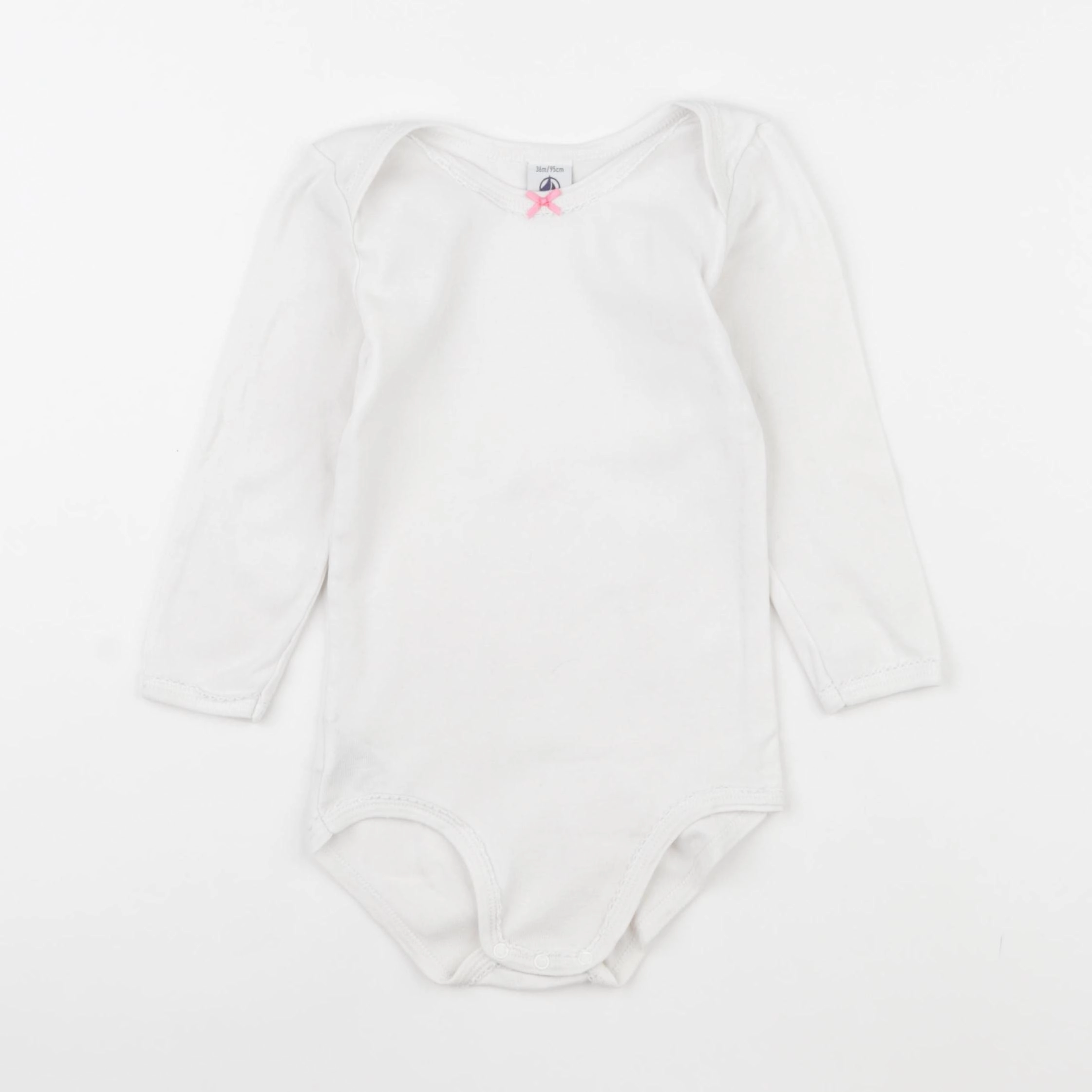 Petit Bateau - body blanc - 36 mois