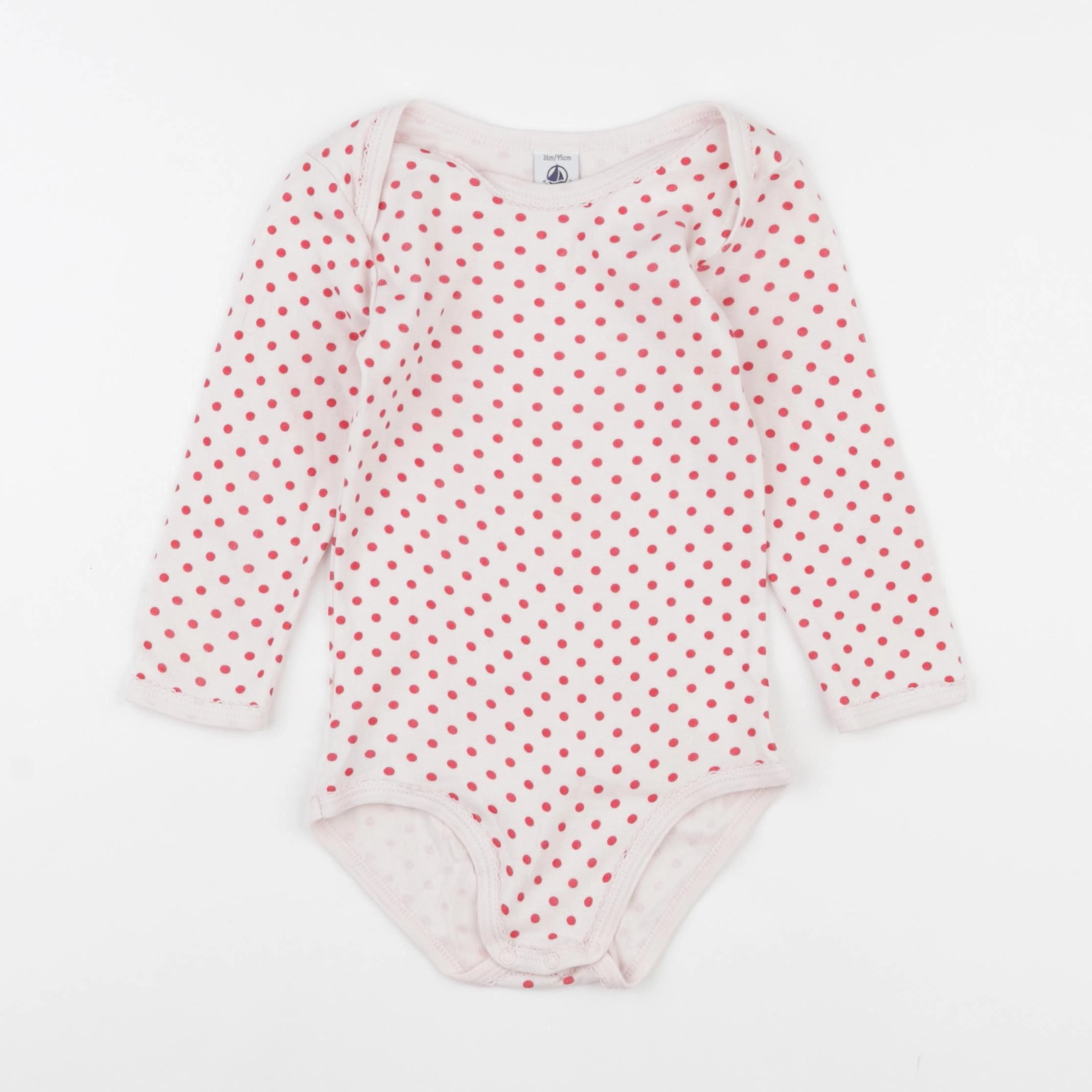 Petit Bateau - body rose, rouge - 36 mois