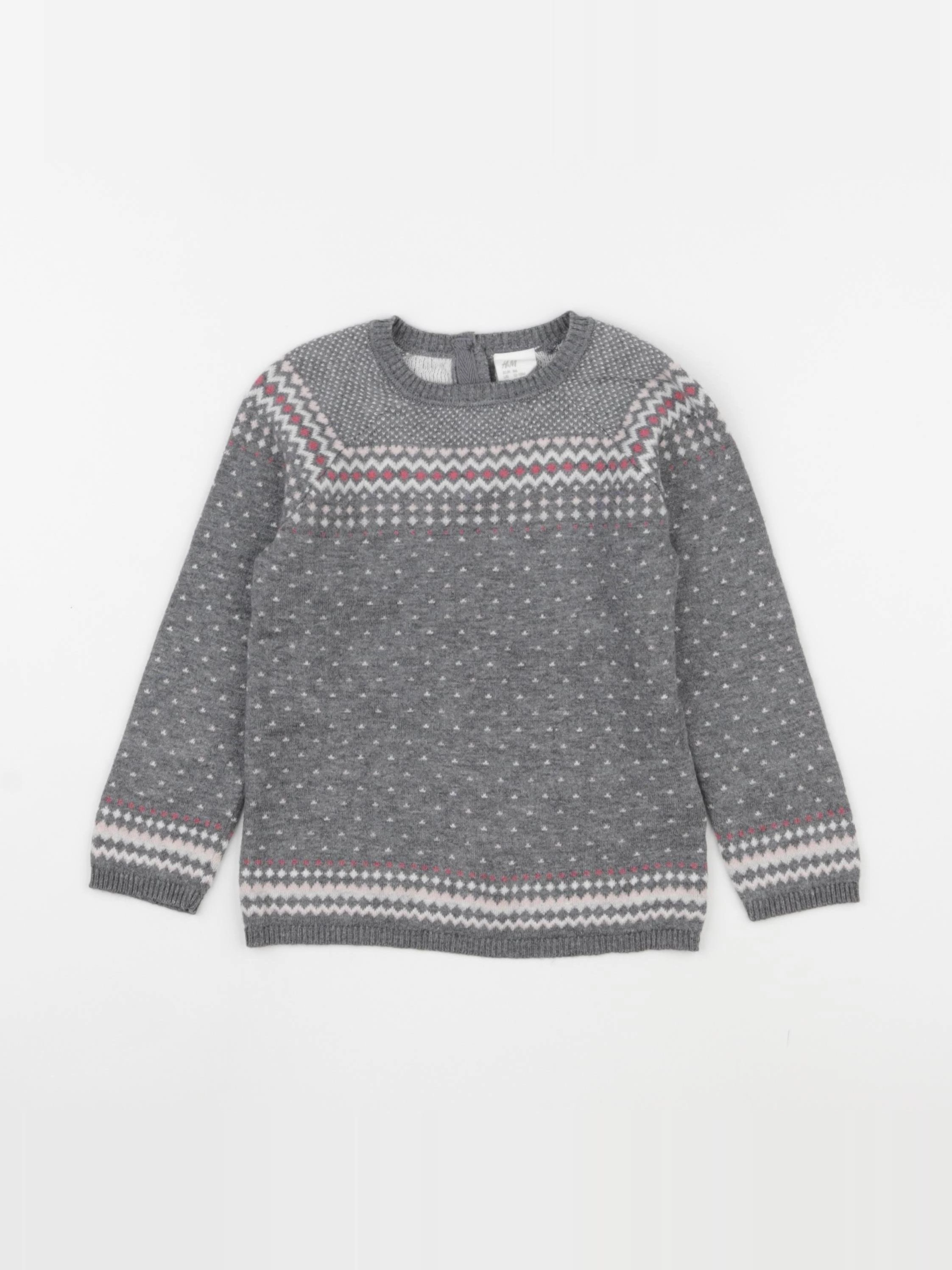 H&M - pull gris - 12/18 mois