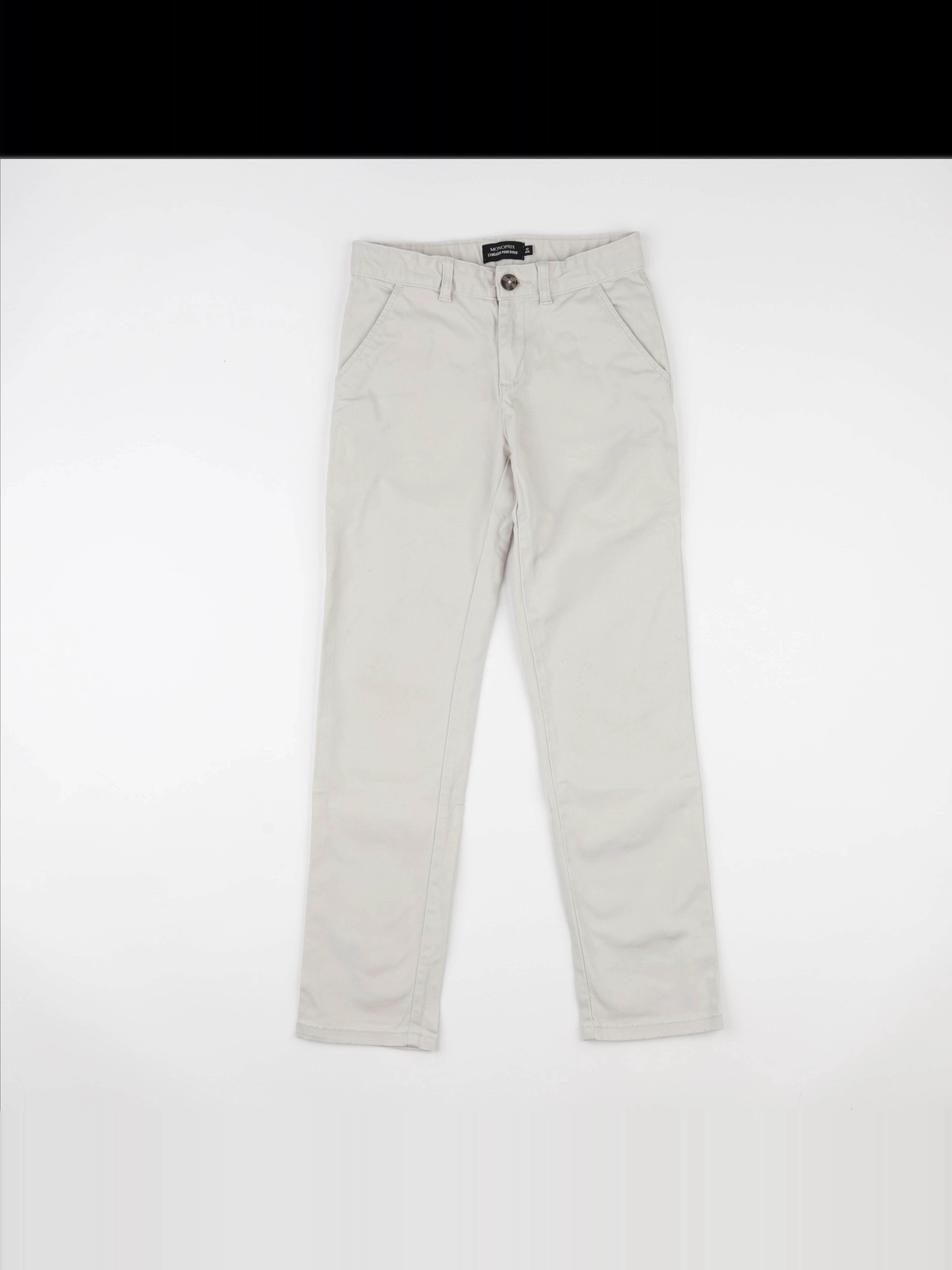 Monoprix - pantalon beige - 10 ans