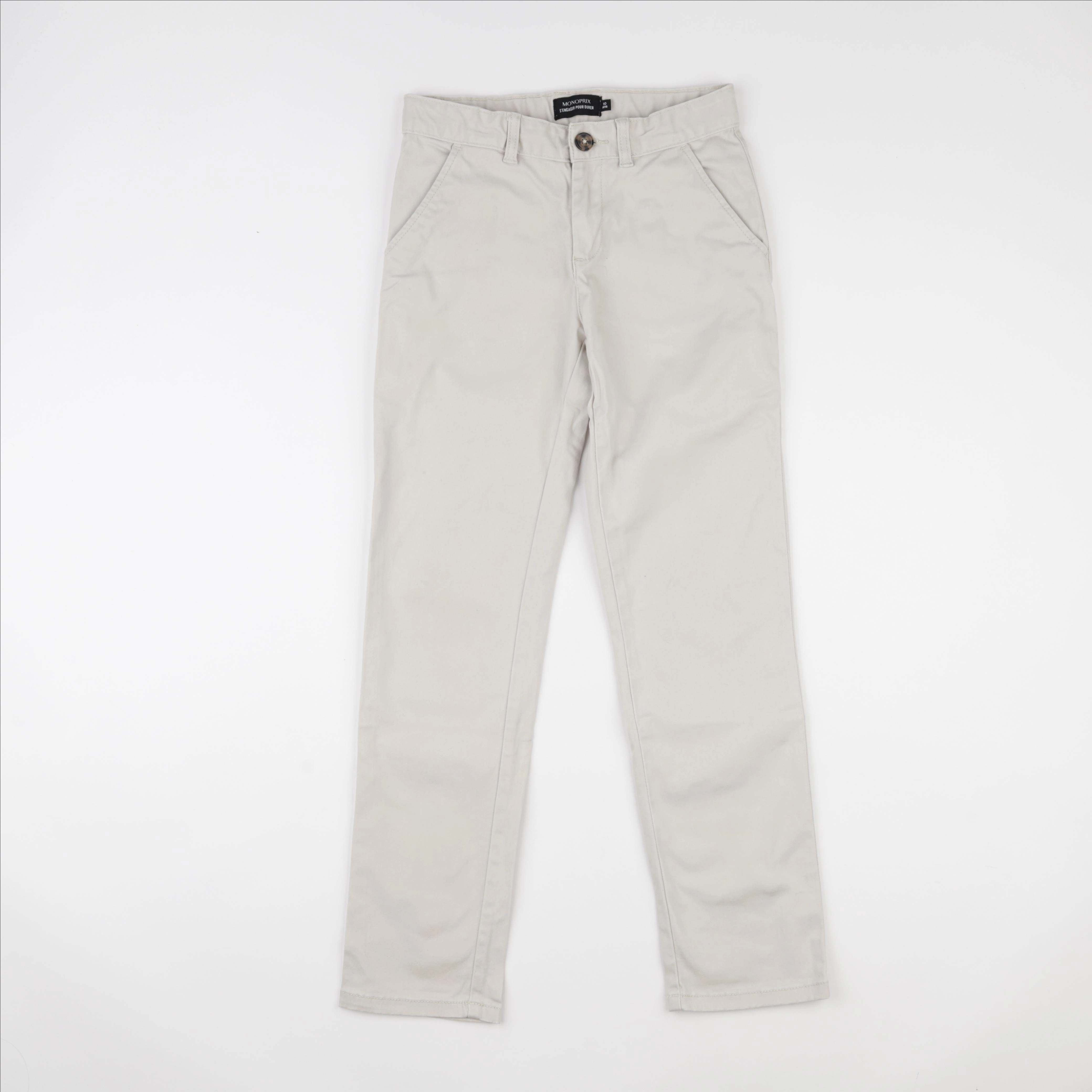 Monoprix - pantalon beige - 10 ans