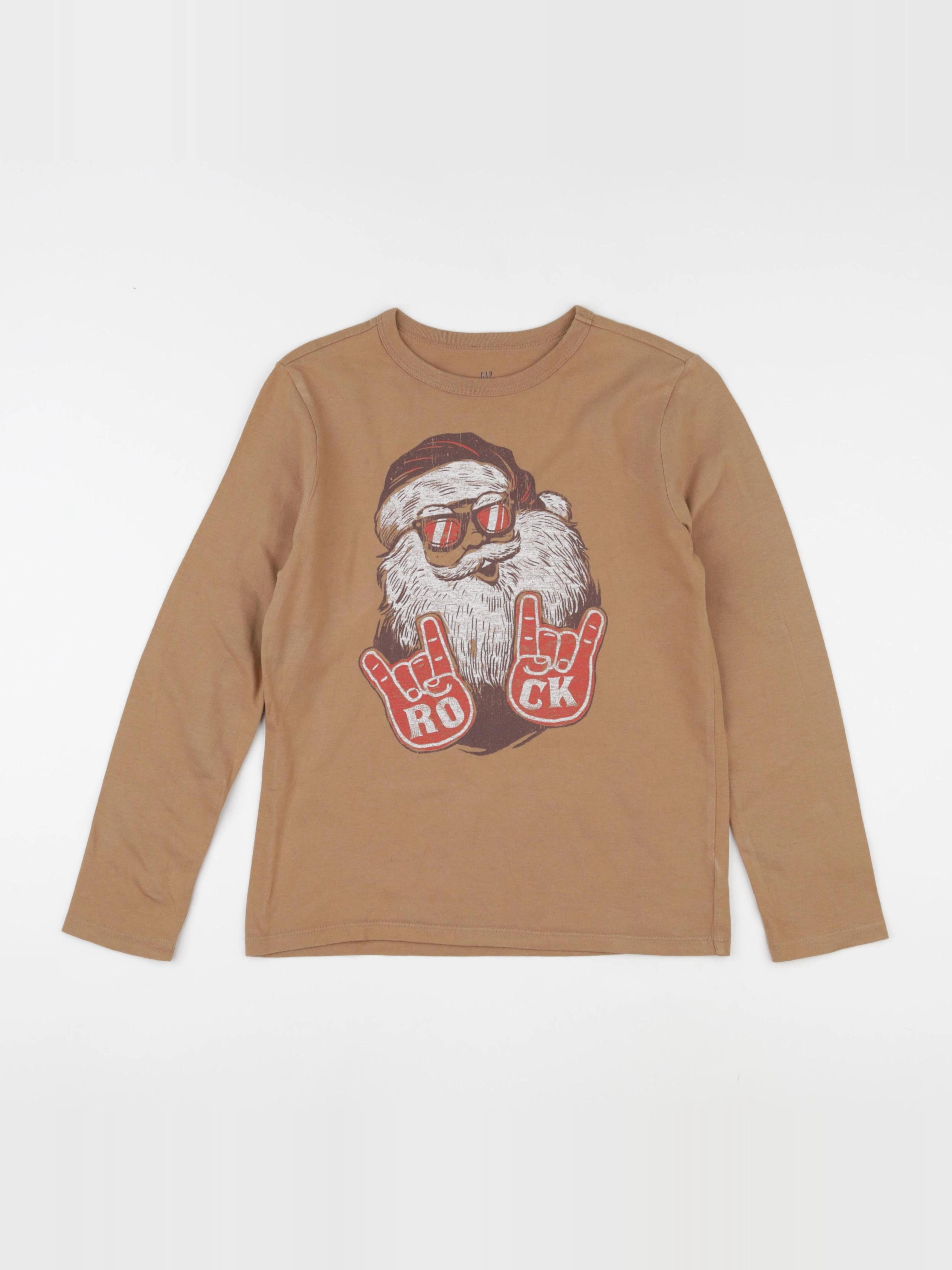 GAP - tee-shirt marron - 8/9 ans
