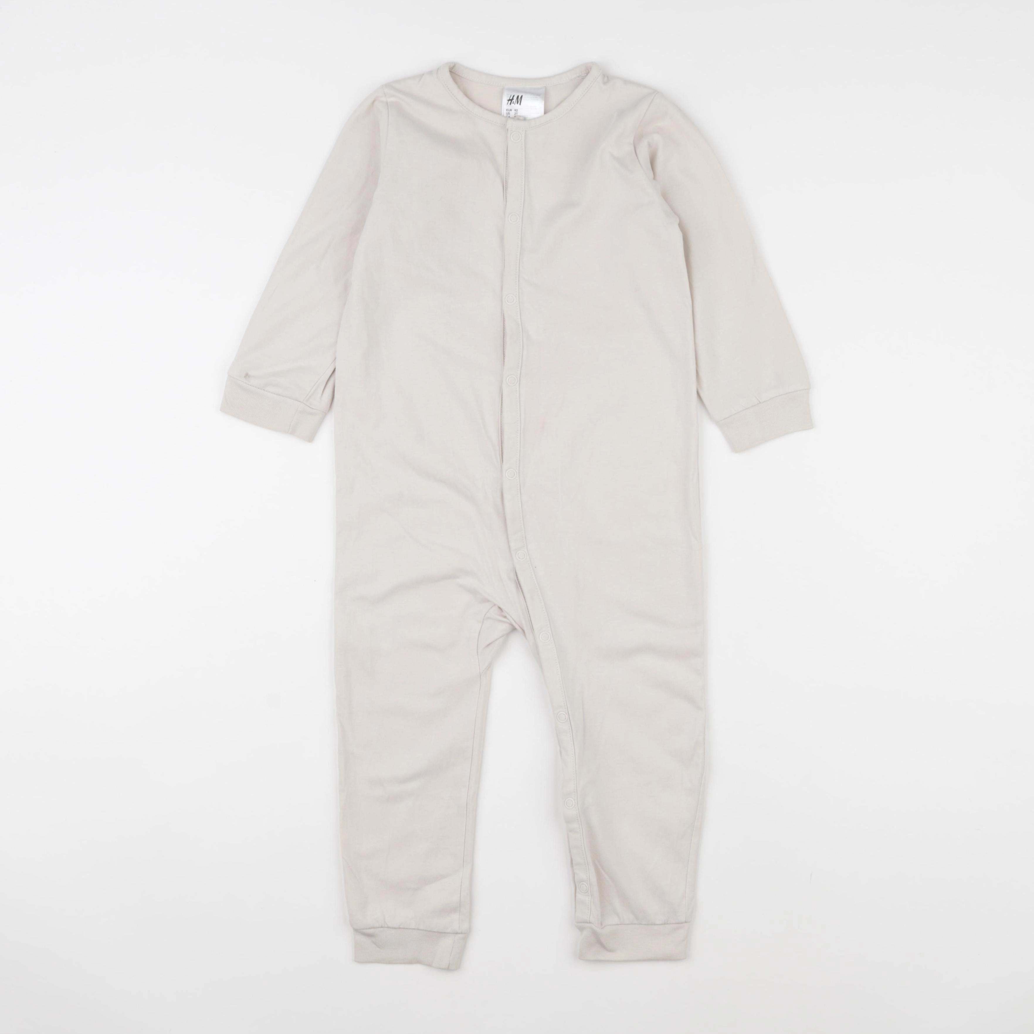 H&M - pyjama coton beige - 18/24 mois